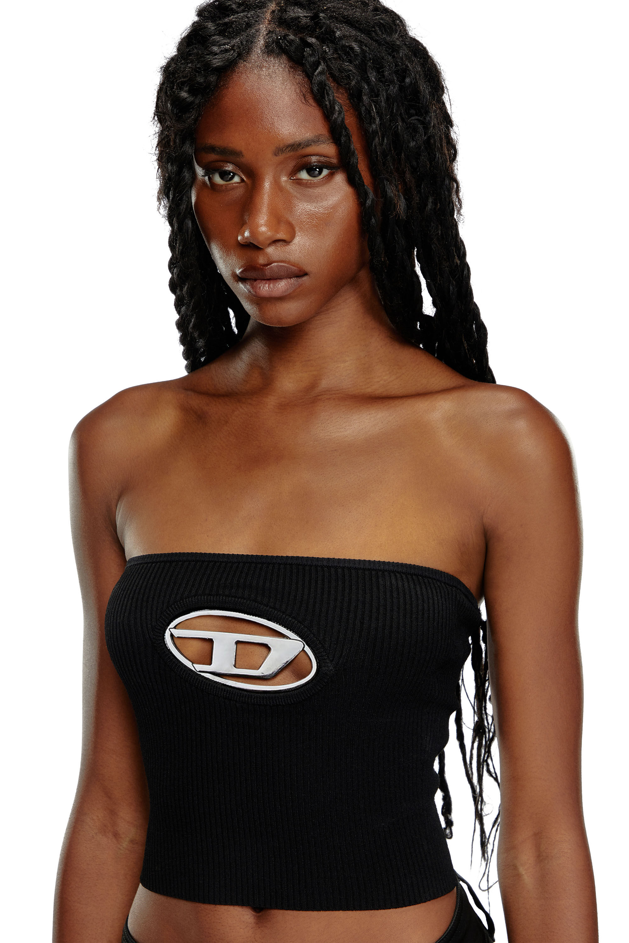 Diesel - M-CLARKSVILLE-A, Top bandeau avec plaque oval D Femme in Polychrome - 5