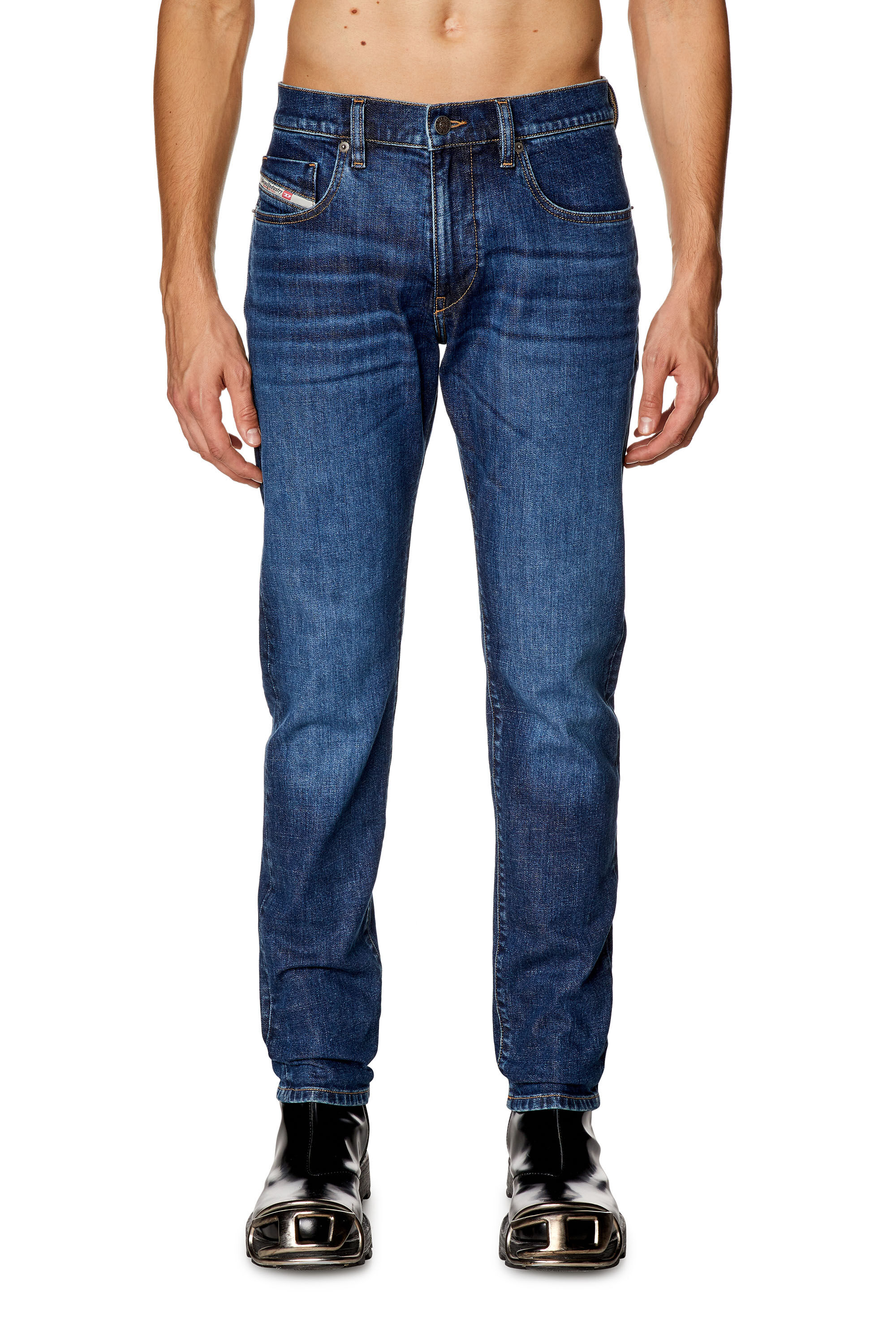Diesel - Homme Slim Jeans 2019 D-Strukt 0PFAZ, Bleu Foncé - Image 3