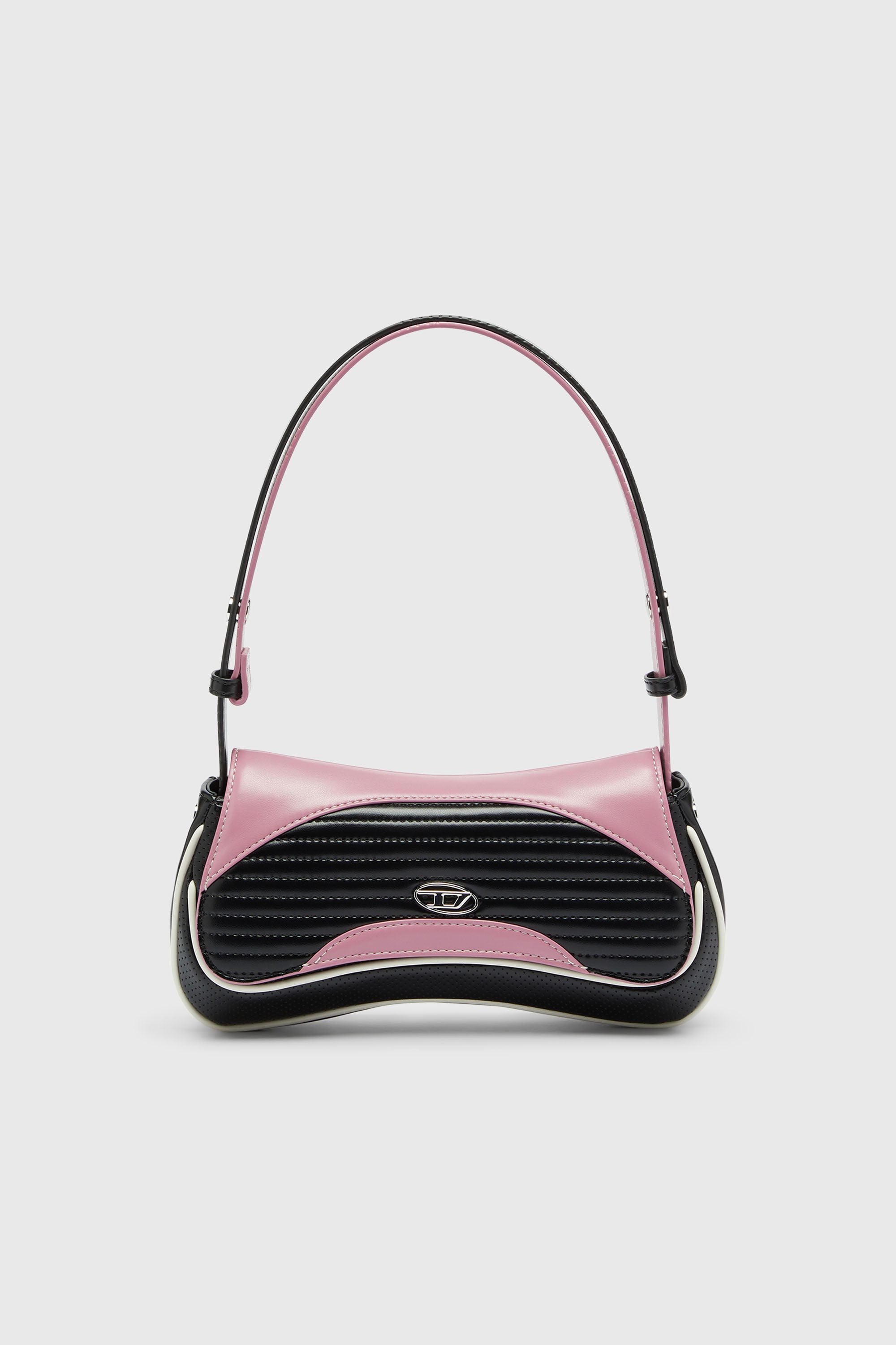 Diesel - PLAY CLUTCH, Woman's Play - Clutch with colour-block design in Black/Pink - 2