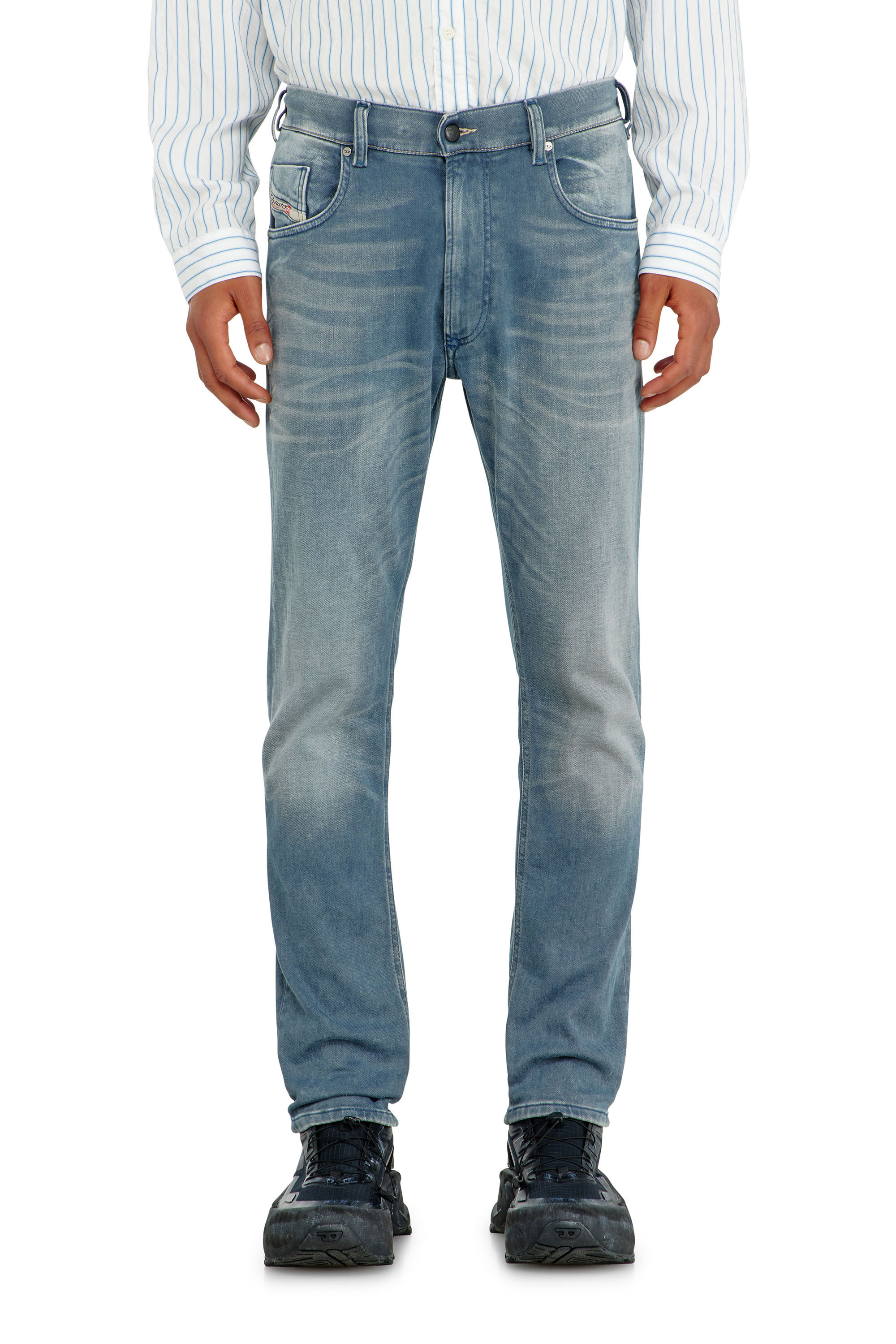 Diesel - Regular 2032 D-Krooley-BW Joggjeans&reg; 09P91 Homme, Bleu Clair - Image 2