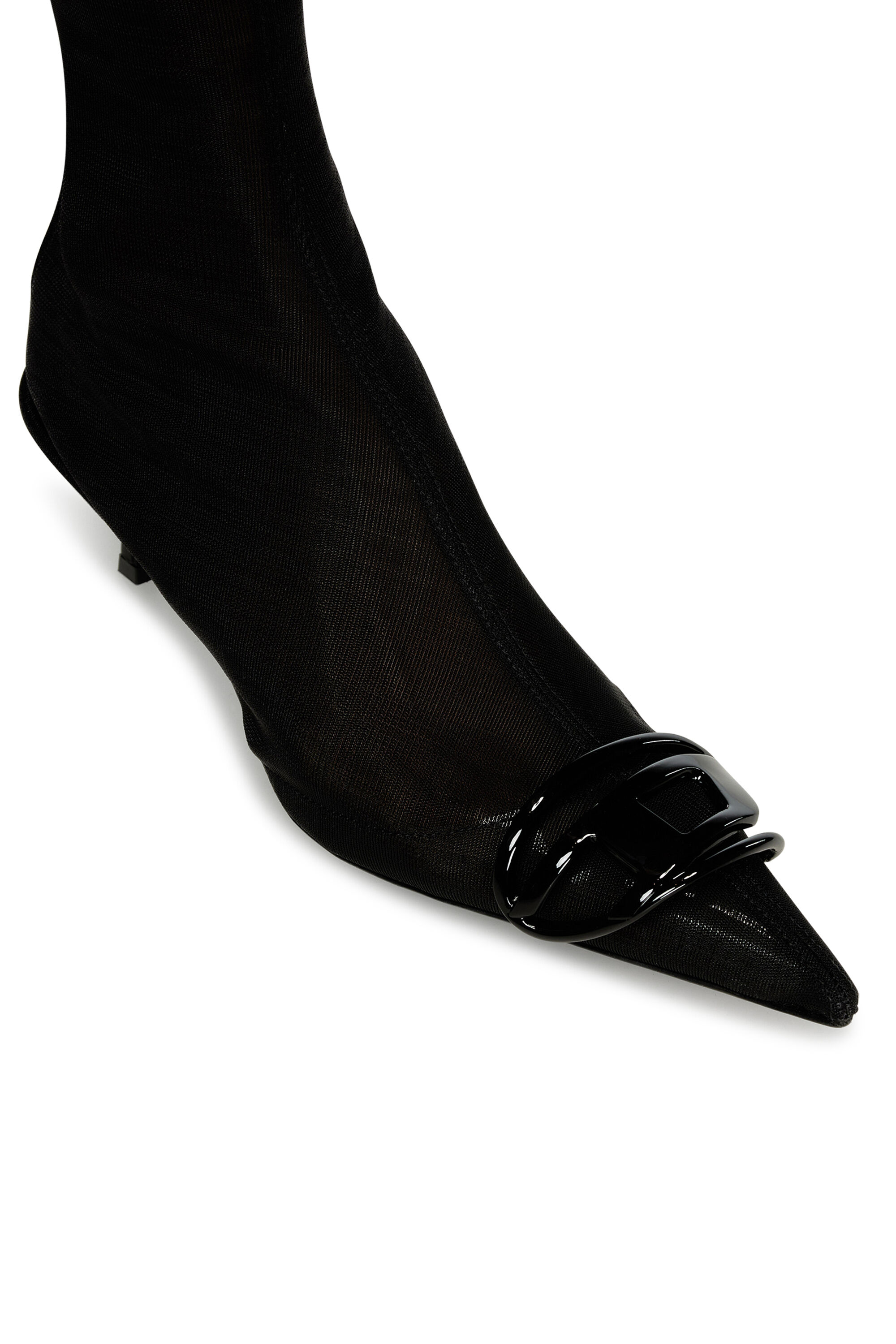【関税込み】Diesel ブラック D-Venus Kittie Bt ブーツ Women's D-Venus-Sock boot with Oval D plaque | Black | Diesel