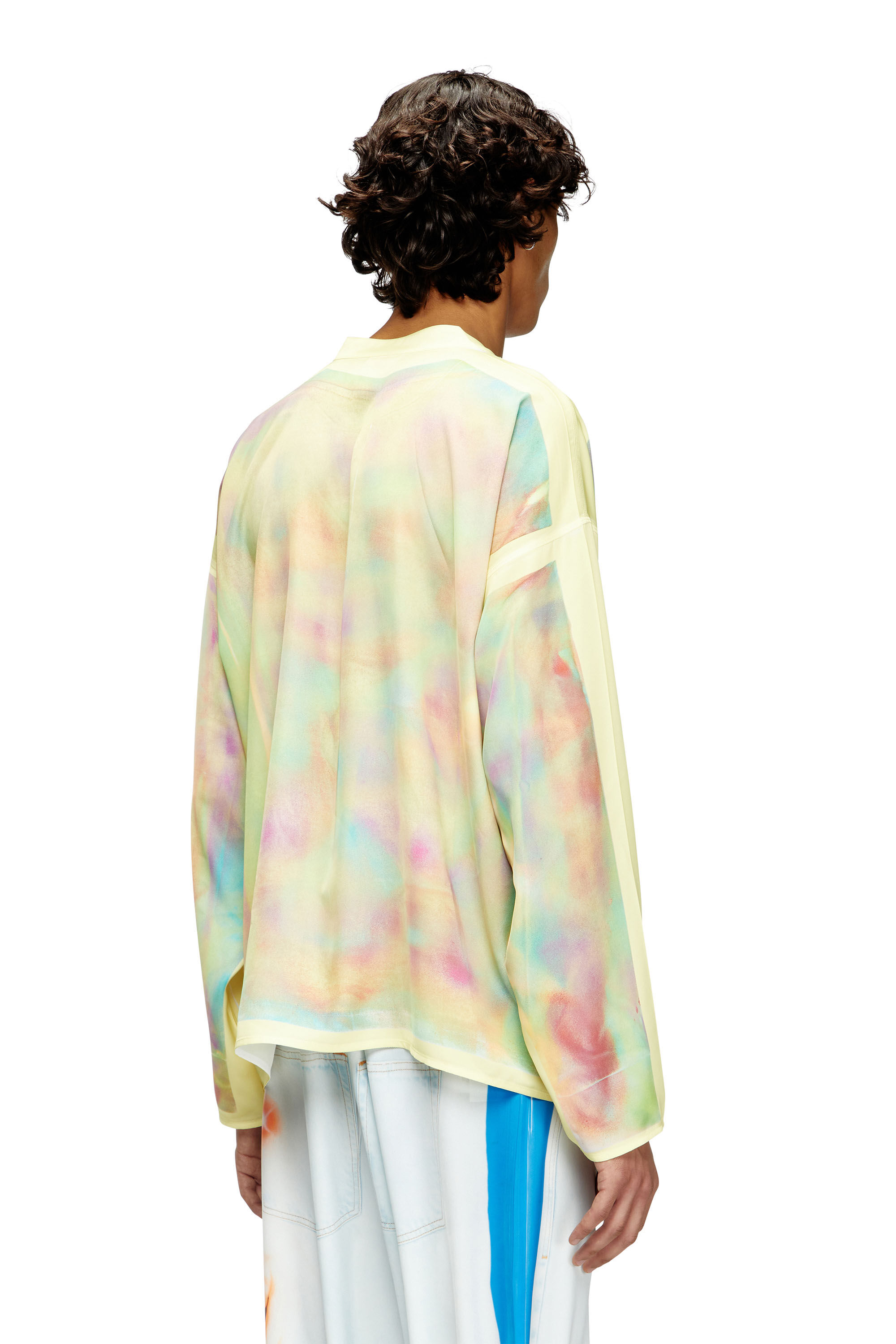 Diesel - T-OLAVI-A-SER-GRAFFITI-CHI, Top Henley avec imprimé graffiti Mixte in Jaune - 4