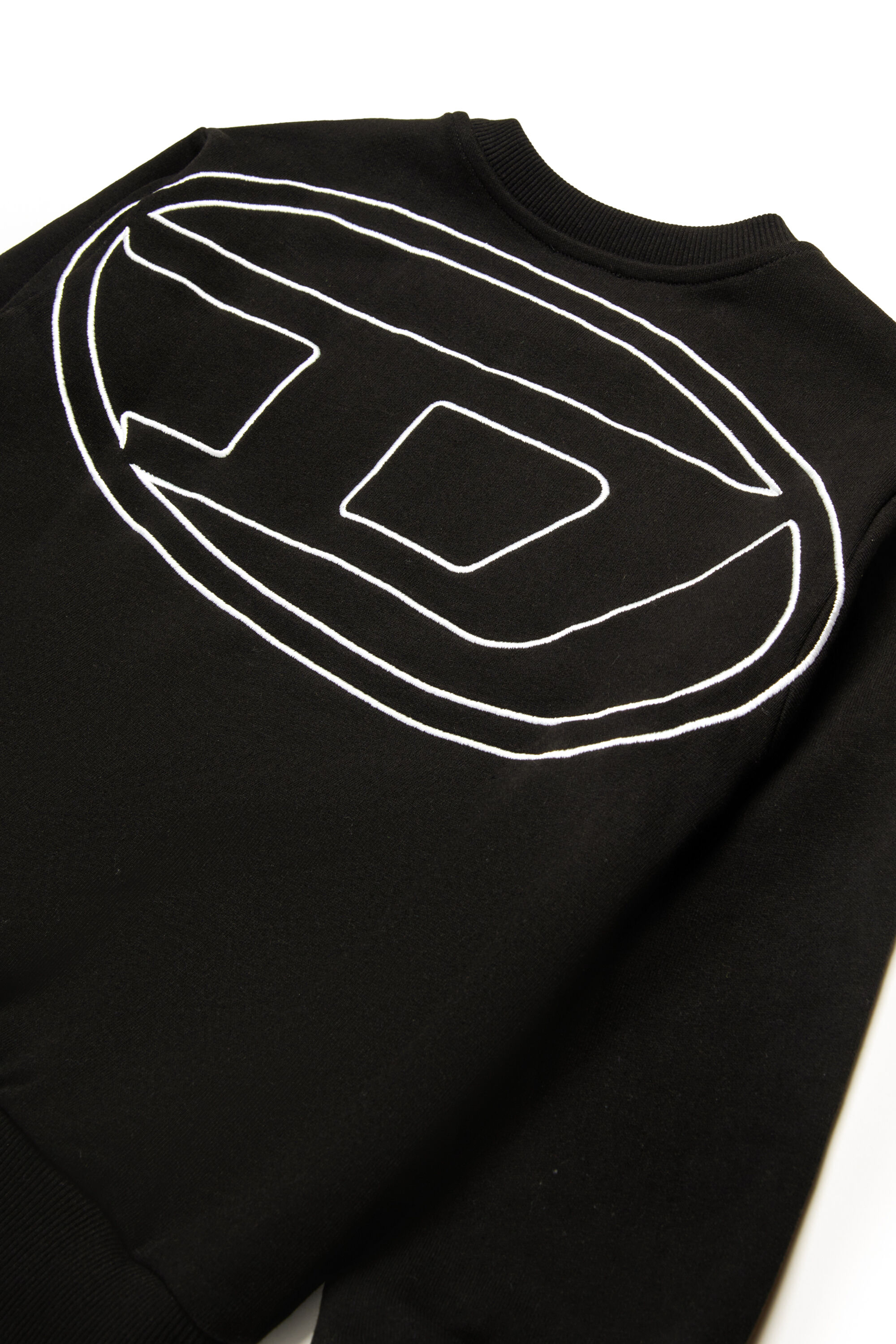 Diesel - SROBMEGOVALD OVER, Sweat-shirt avec mega broderie Oval D Homme in Noir - 4