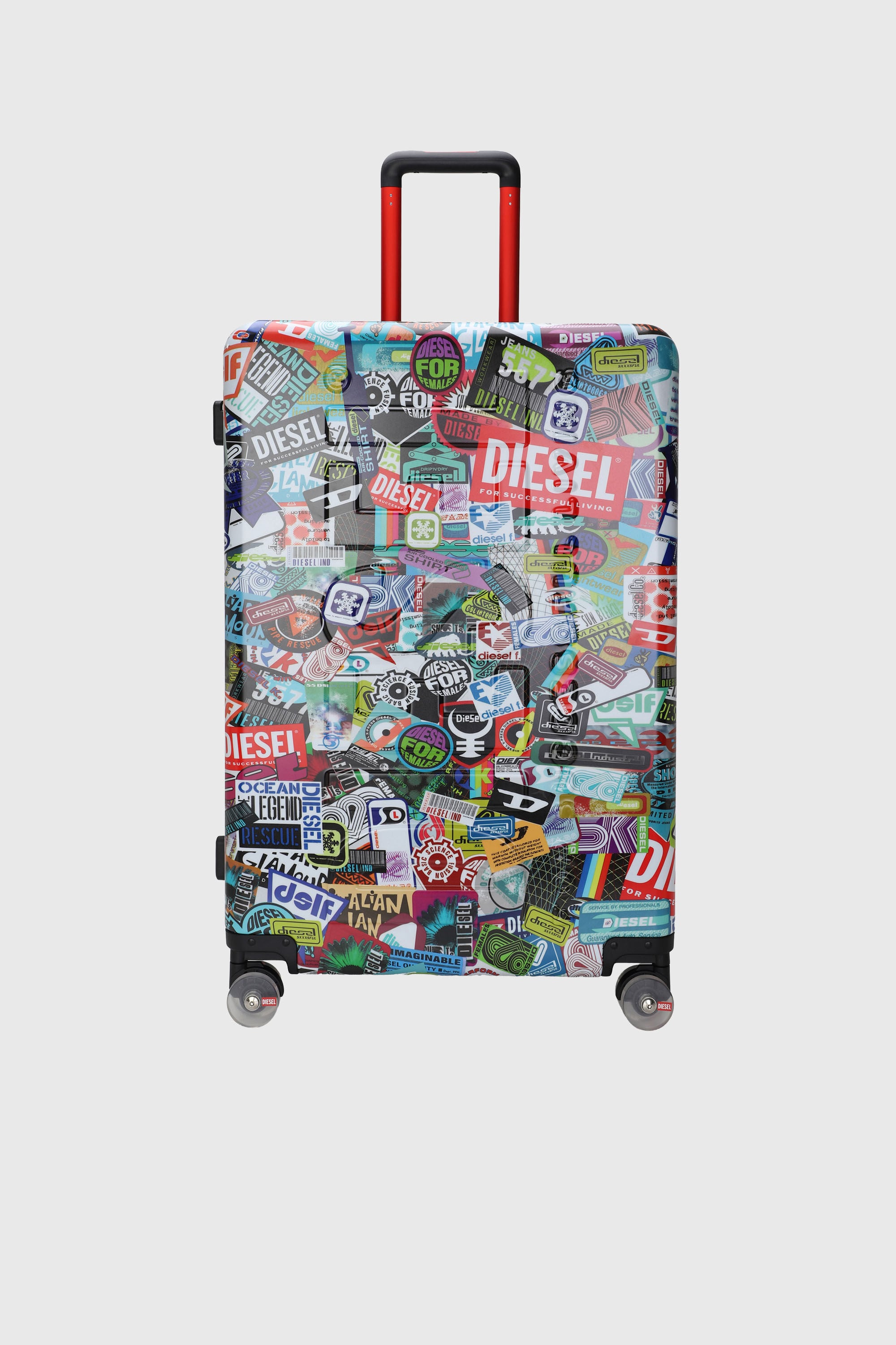 Diesel - DIESEL PC PRINTED TROLLEY-STICKERS- DSL0, Unisex's Sticker style suitcase size L in Multicolor - 1