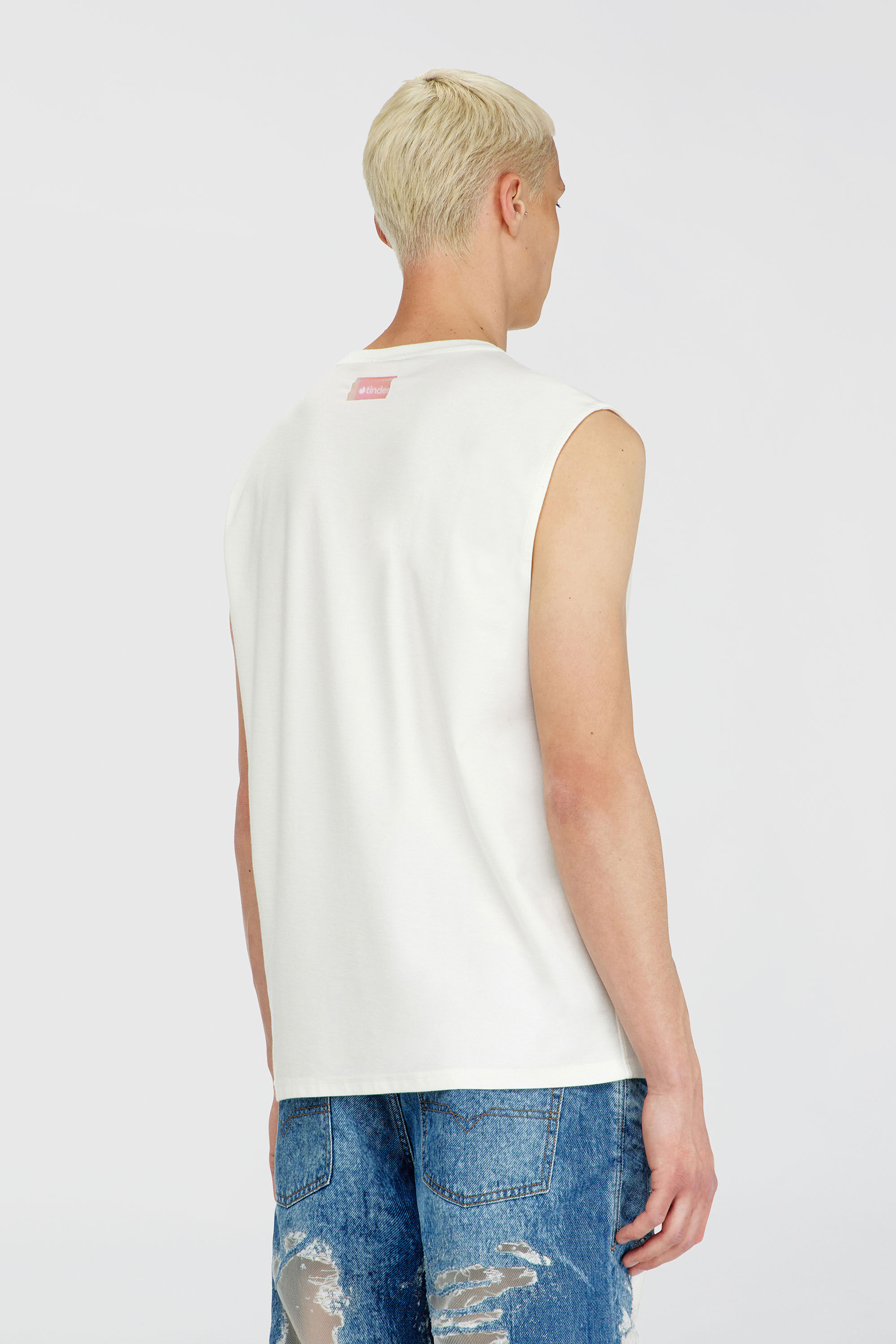 Diesel - PR-T-NORM-BISC-MATI-R, D&eacute;bardeur avec logo For Successful Loving Mixte in Blanc - 4