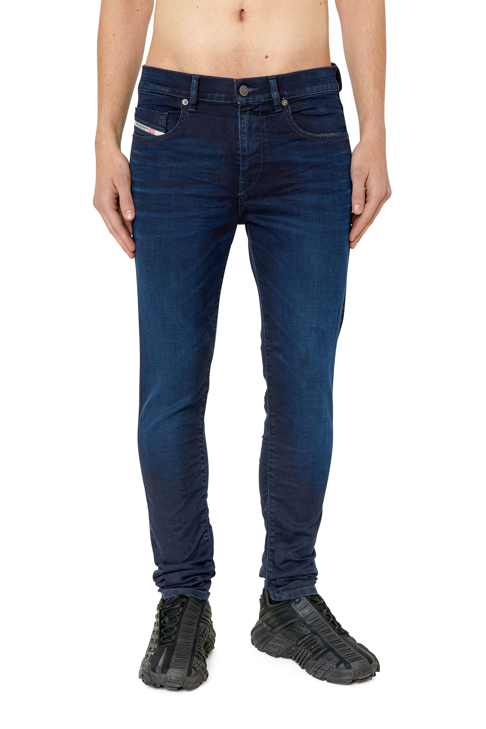 Diesel - Slim 2060 D-Strukt Joggjeans® 068CU Homme, Bleu Foncé - Image 3