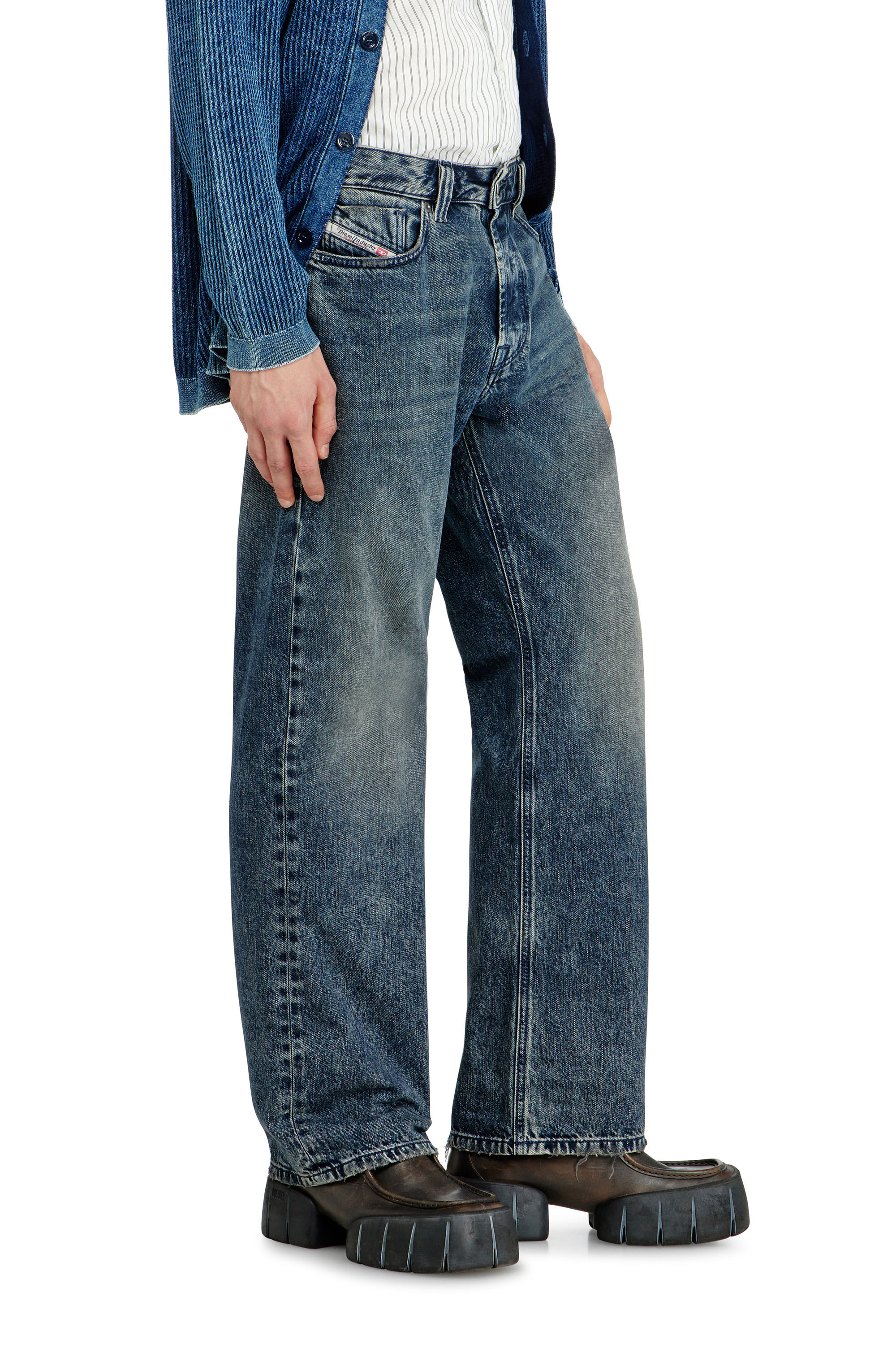 Diesel - Relaxed Jeans 1980 D-Eeper 09N68 Homme, Bleu Fonc&eacute; - Image 7