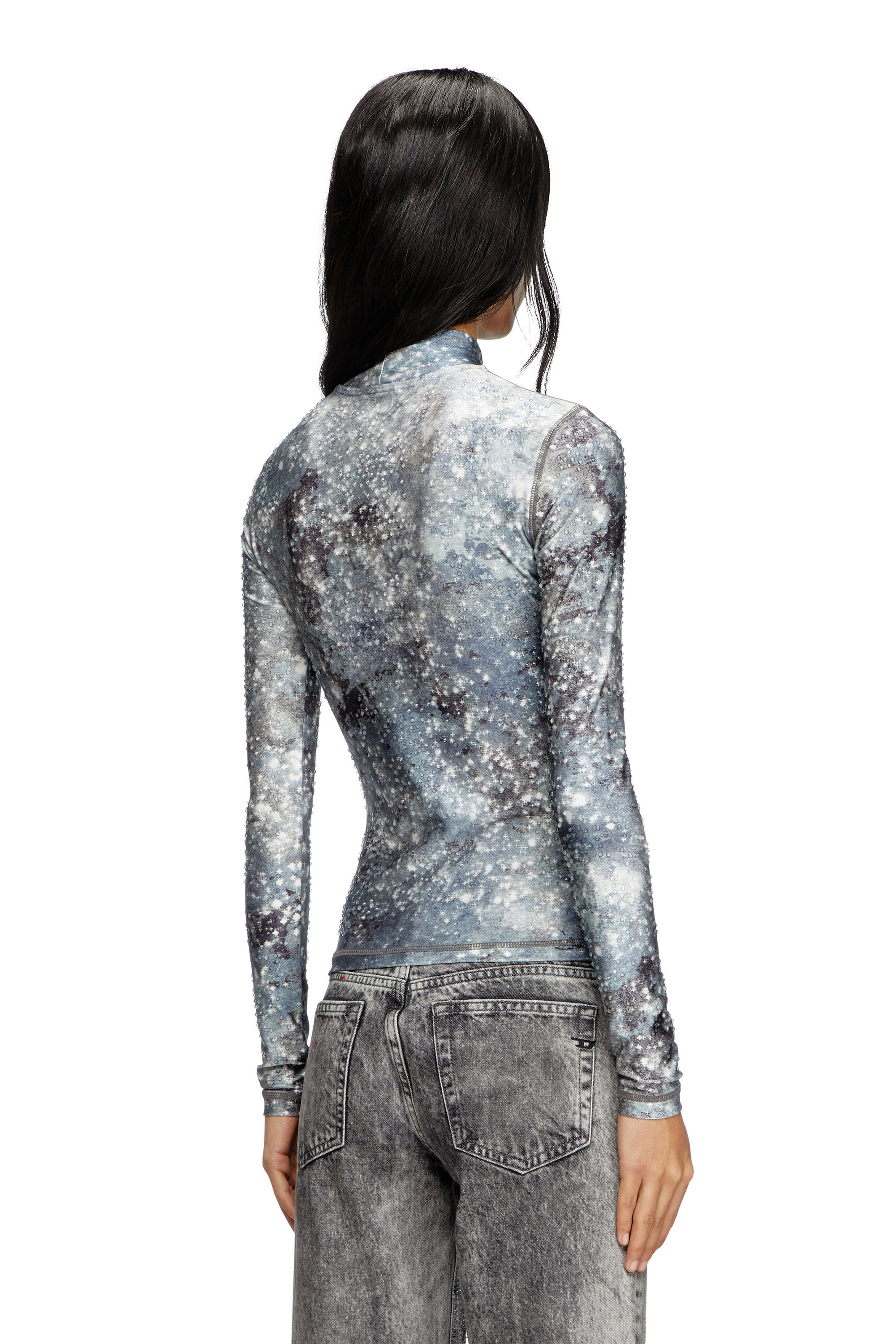 ◆DIESEL◆ T-Akara T-shirt Gray A160940IKAI9XXA A160940IKAI9 Women's Long sleeved turtle neck top | Multicolor | Diesel