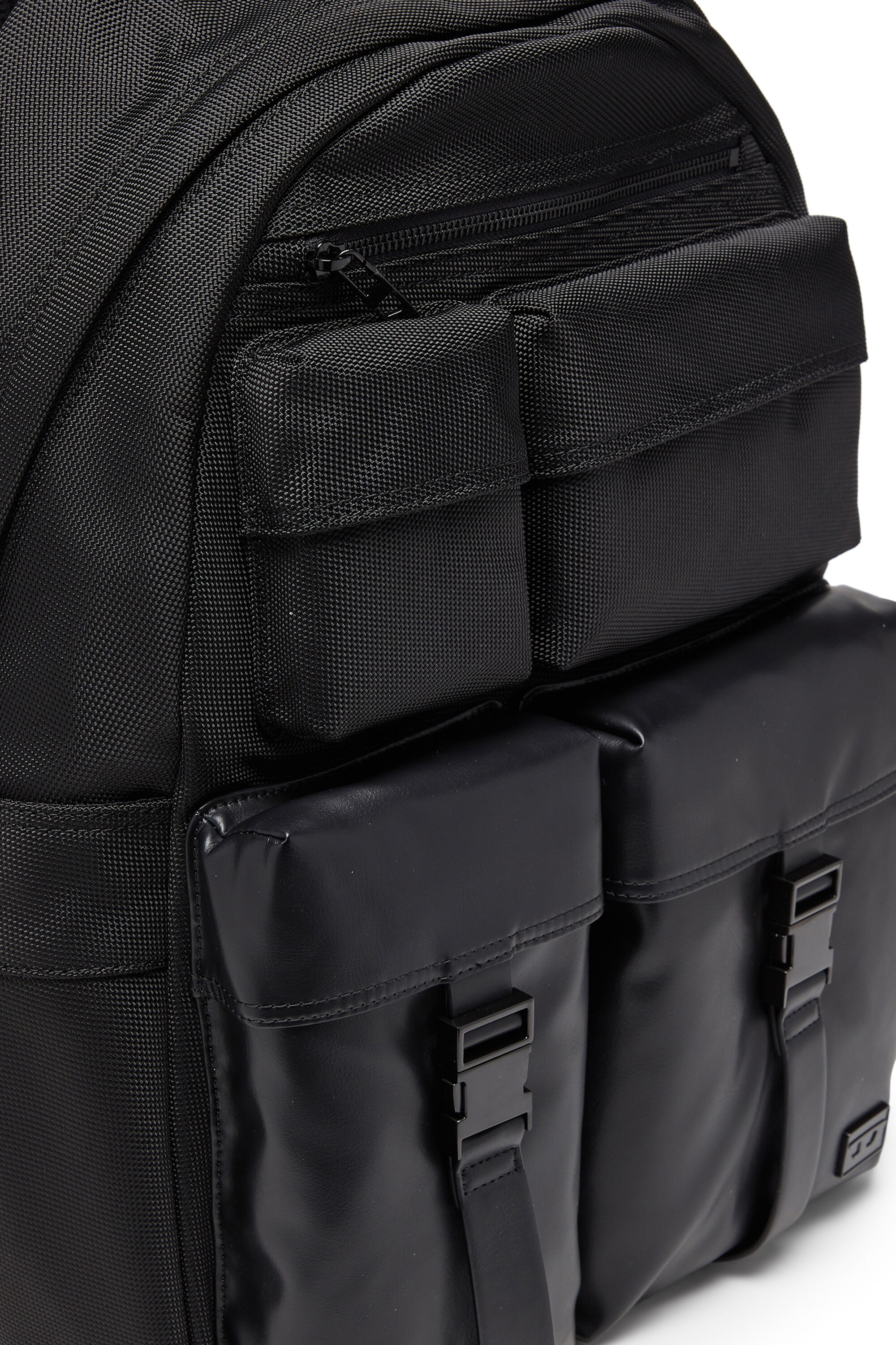 Diesel - MULTI-PKTS BACKPACK X, Multi-Pkts - Sac &agrave; dos en nylon avec poches avant Mixte in Noir - 5