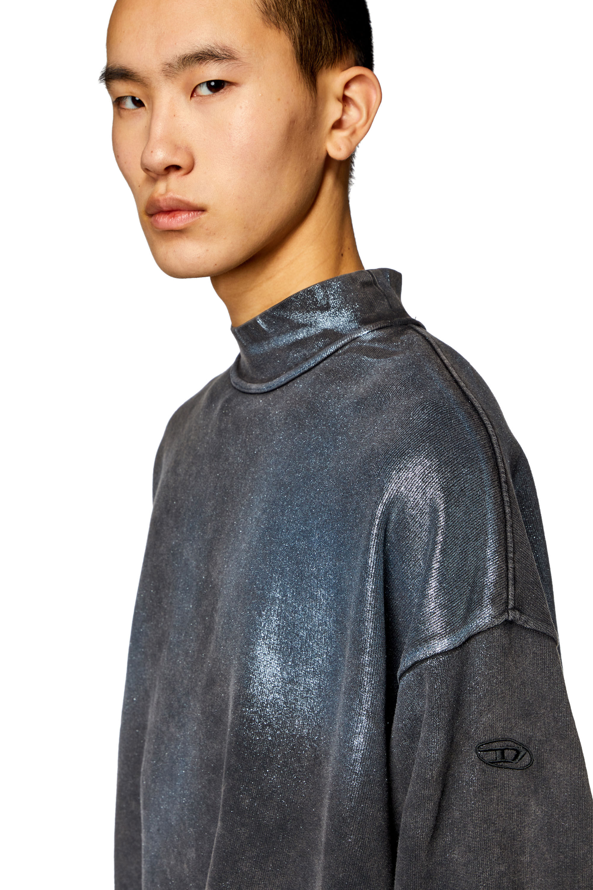 Diesel - F-ALEXAN, Homme Sweat-shirt métallisé délavé in Polychrome - Image 5