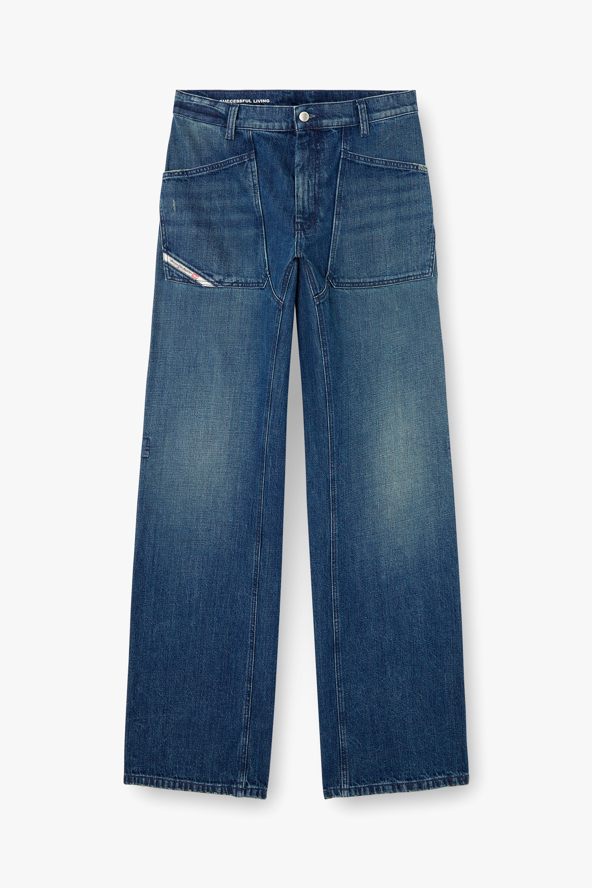 Diesel - Relaxed Jeans D-Zeta 0DBDS Homme, Bleu Foncé - Image 2