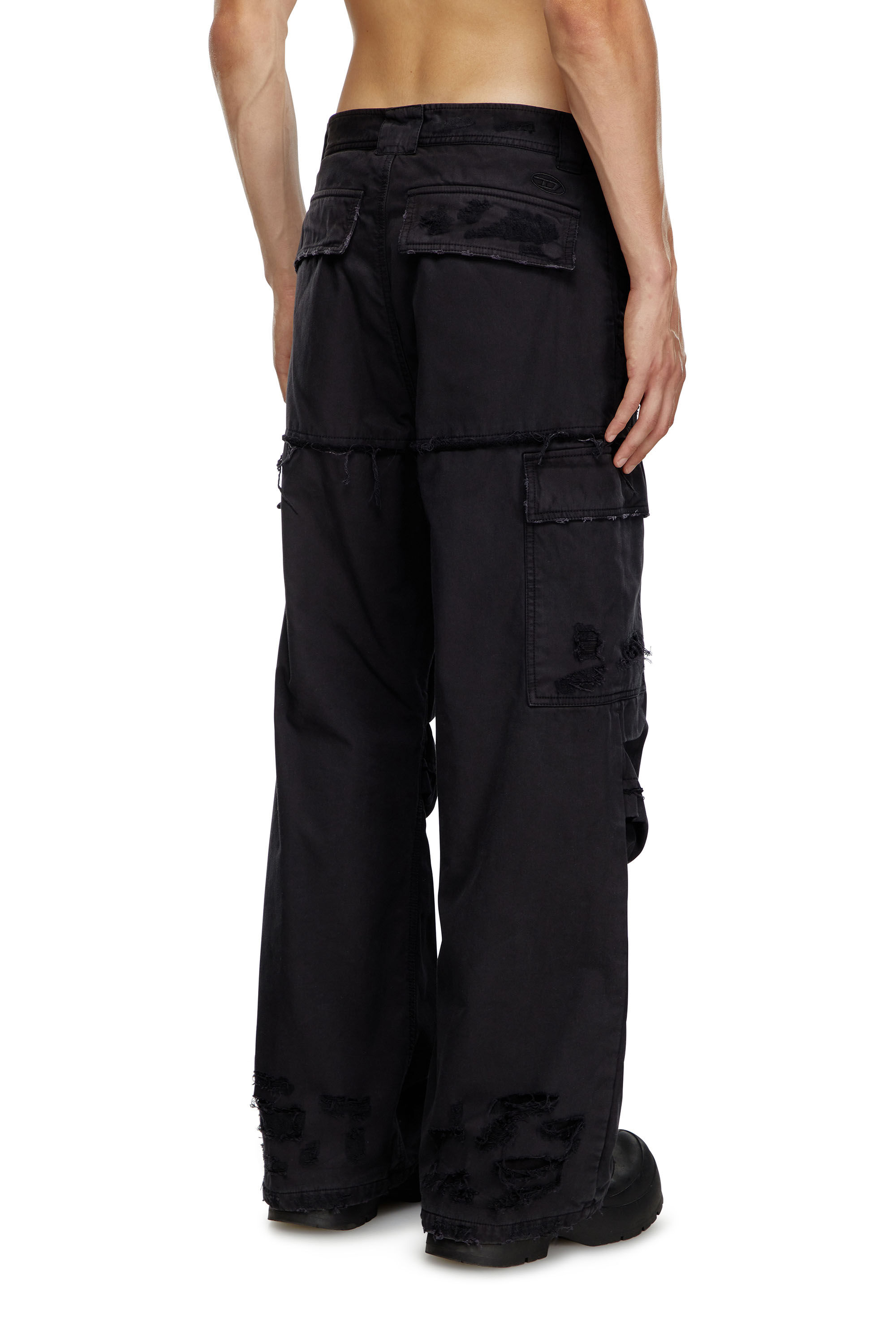 Men's Cargo pants in cotton dobby | Black | Diesel