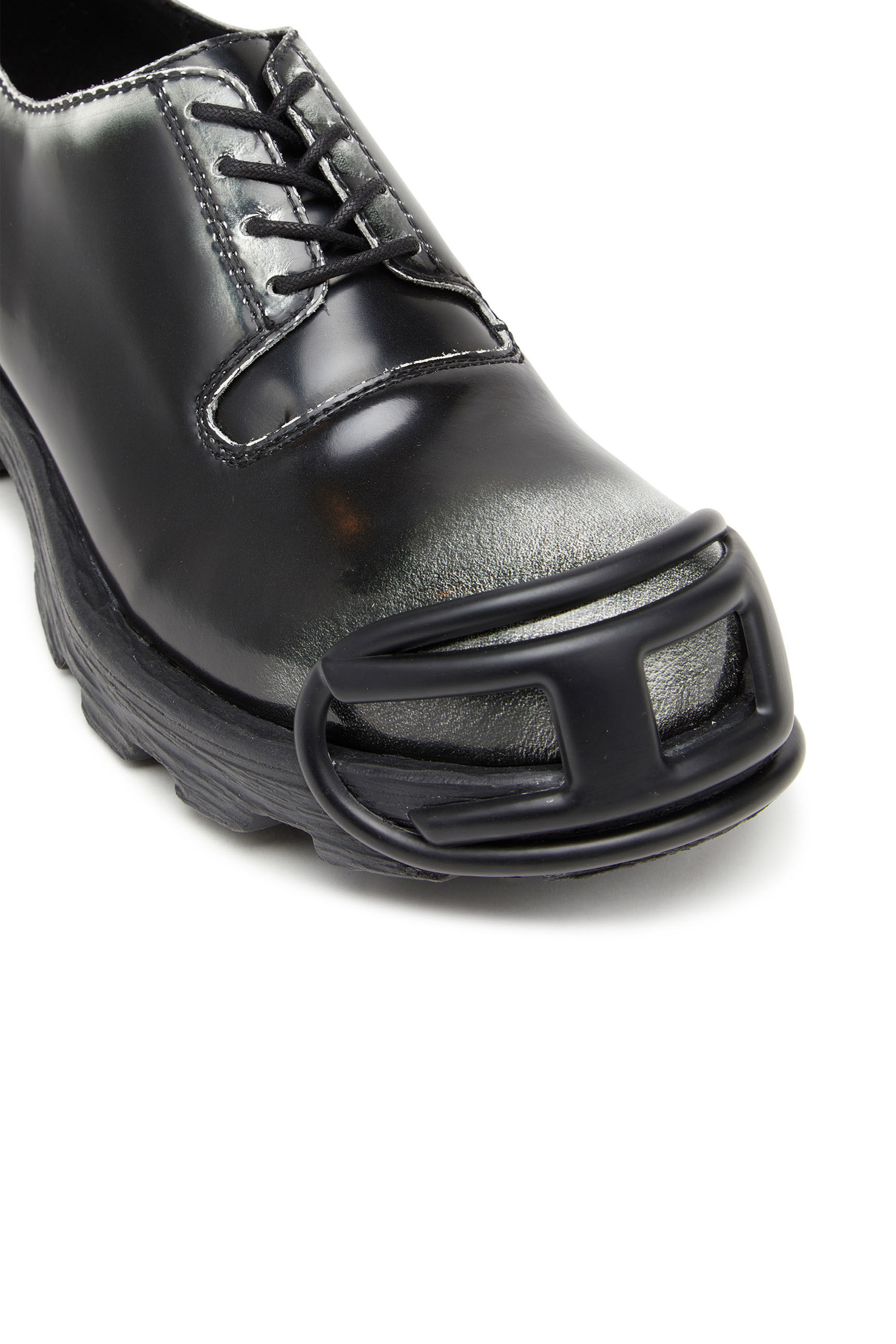 Diesel - D-HAMMER SO D, D-Hammer-Derbies en cuir brillant bicolore Homme in Polychrome - 6