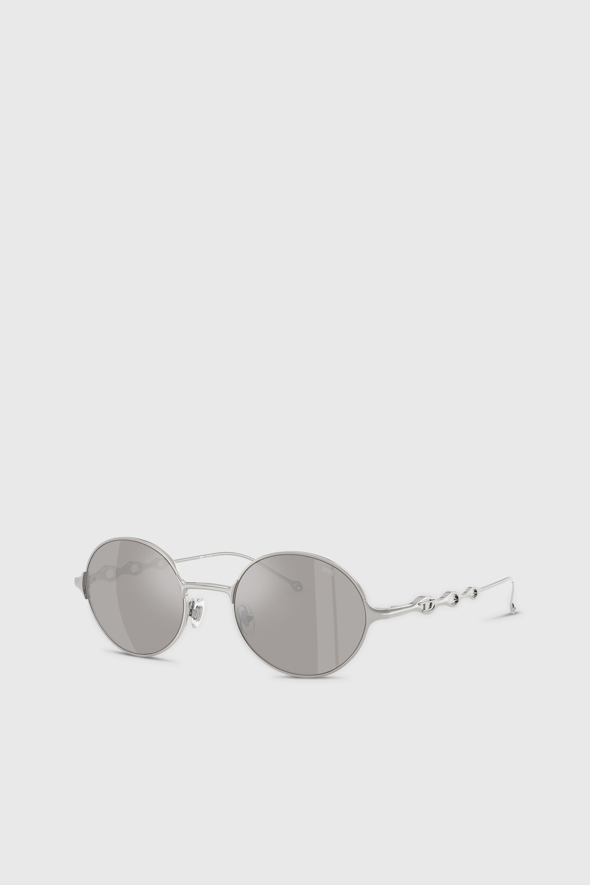 Diesel - 0DL1008, Lunettes de soleil rondes Mixte in Gris argent&eacute; - 5