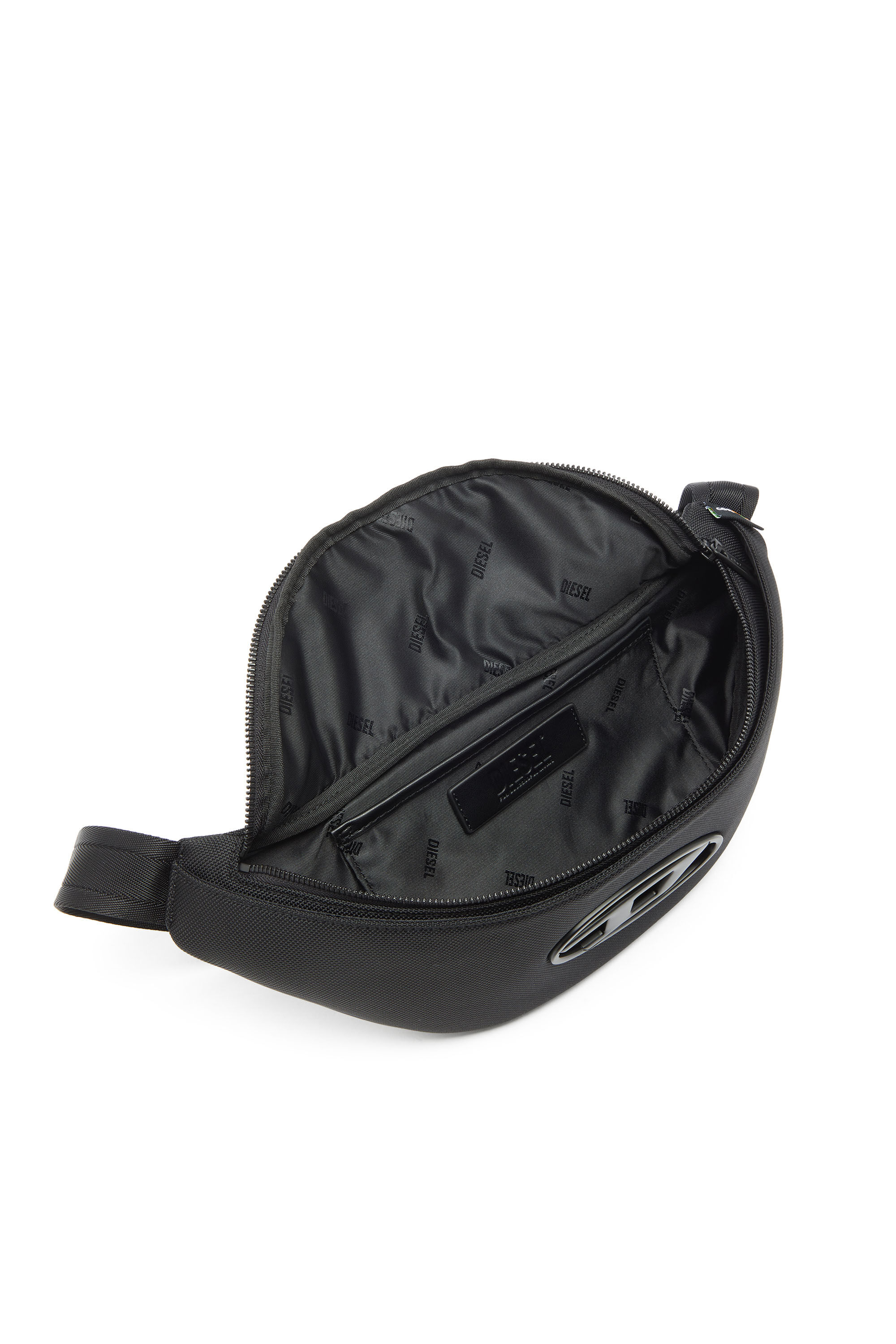 Diesel - HOLI-D BELT BAG M, Holi-D - Sac banane en nylon avec poche int&eacute;rieure Mixte in Noir - 3