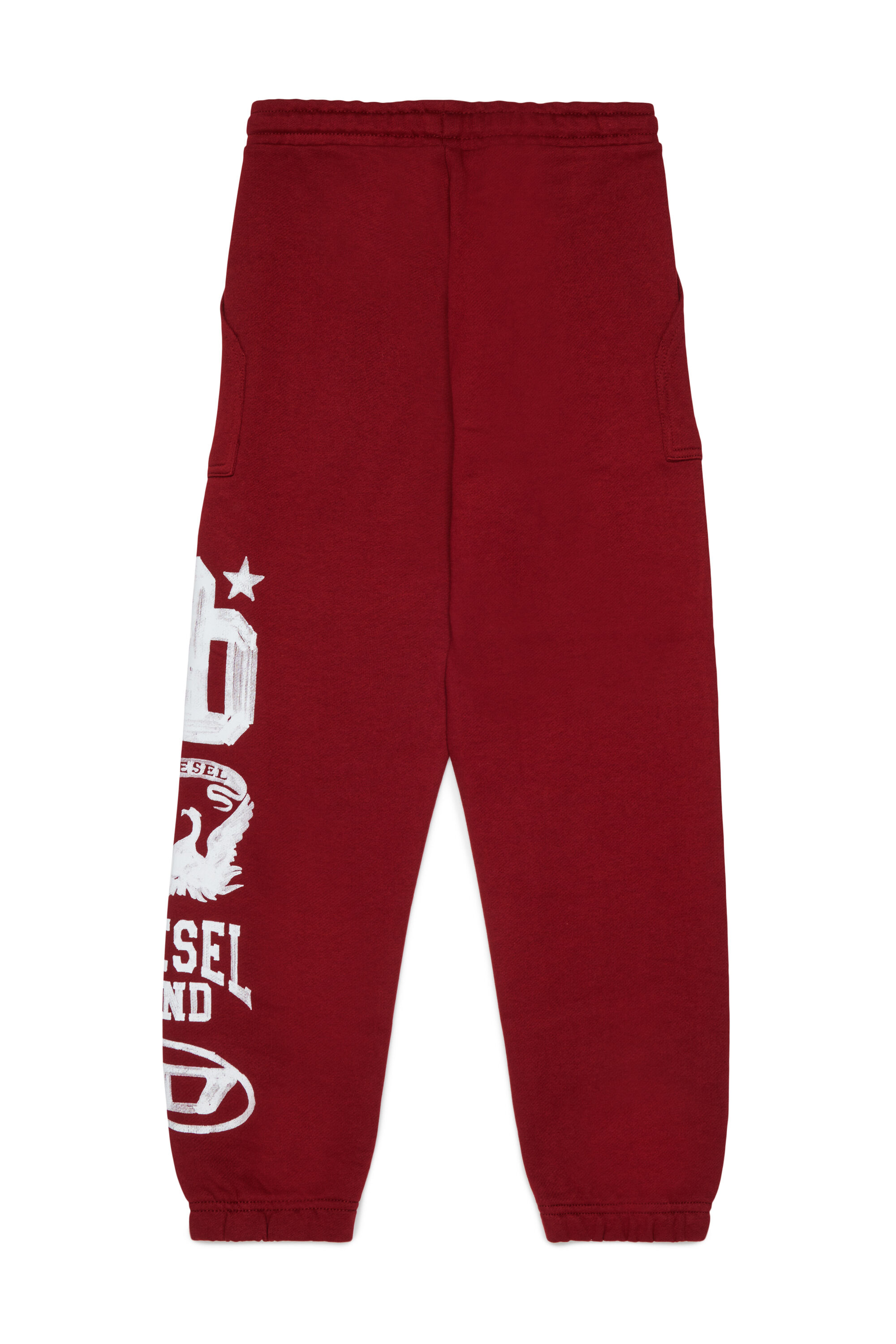 Diesel - PBUNDY, Pantalon de surv&ecirc;tement avec logos style universitaire Homme in Rouge - 2
