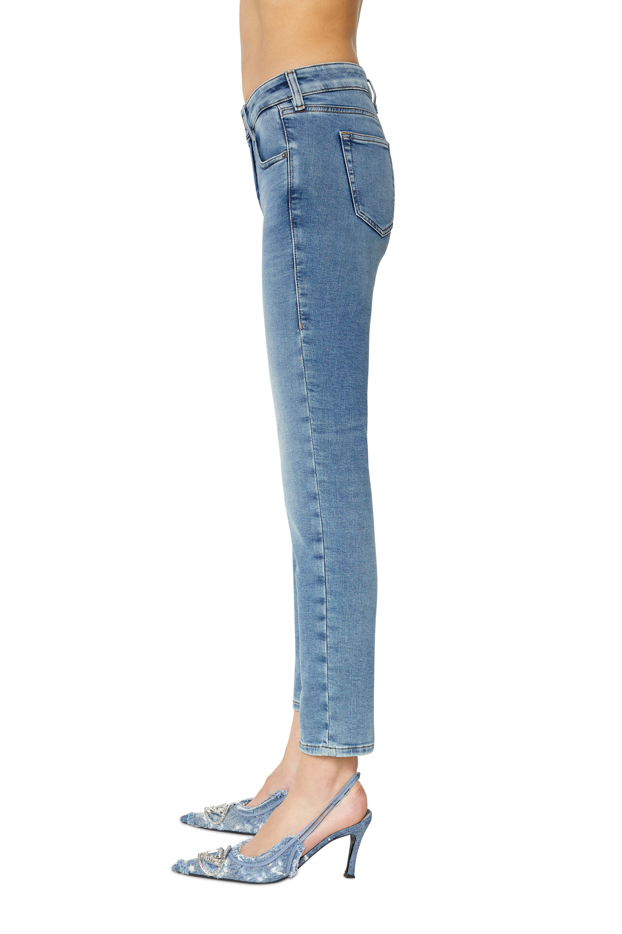 D-OLLIES-T Woman: Slim medium blue Jeans | Diesel