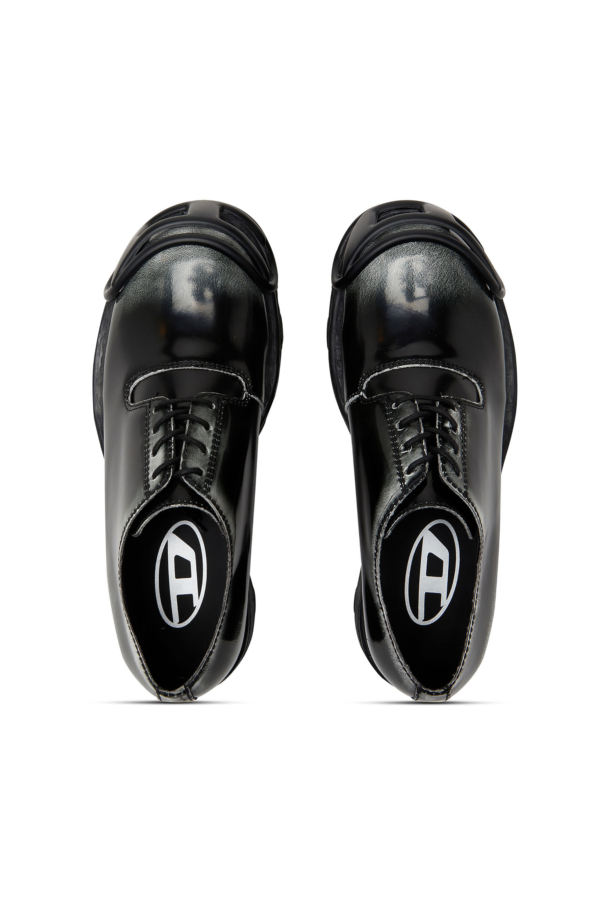 Diesel - D-HAMMER SO D, D-Hammer-Derbies en cuir brillant bicolore Homme in Polychrome - 5