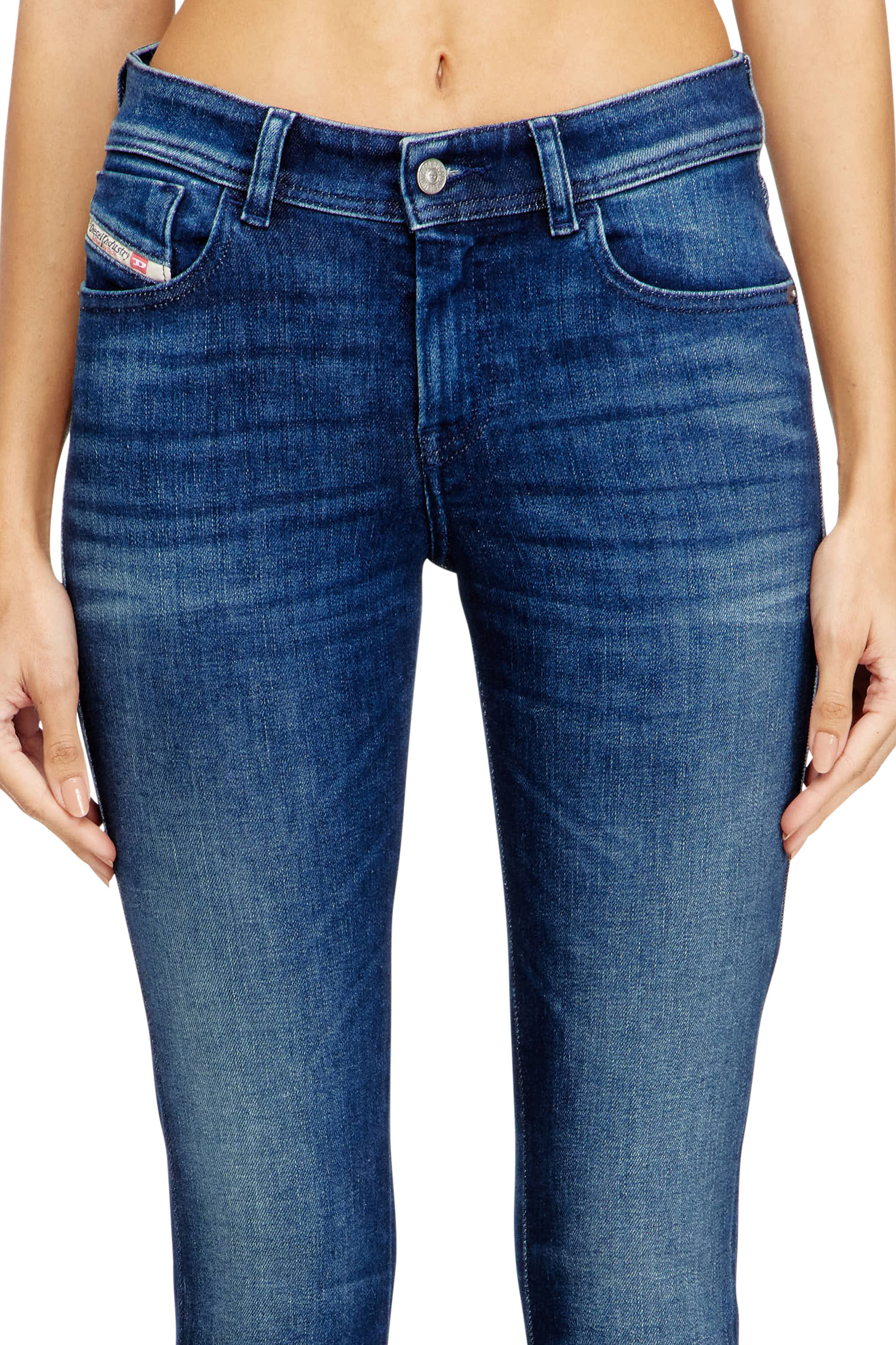 Diesel - Skinny Jeans 2017 Slandy 09N12 Femme, Bleu Fonc&eacute; - Image 5