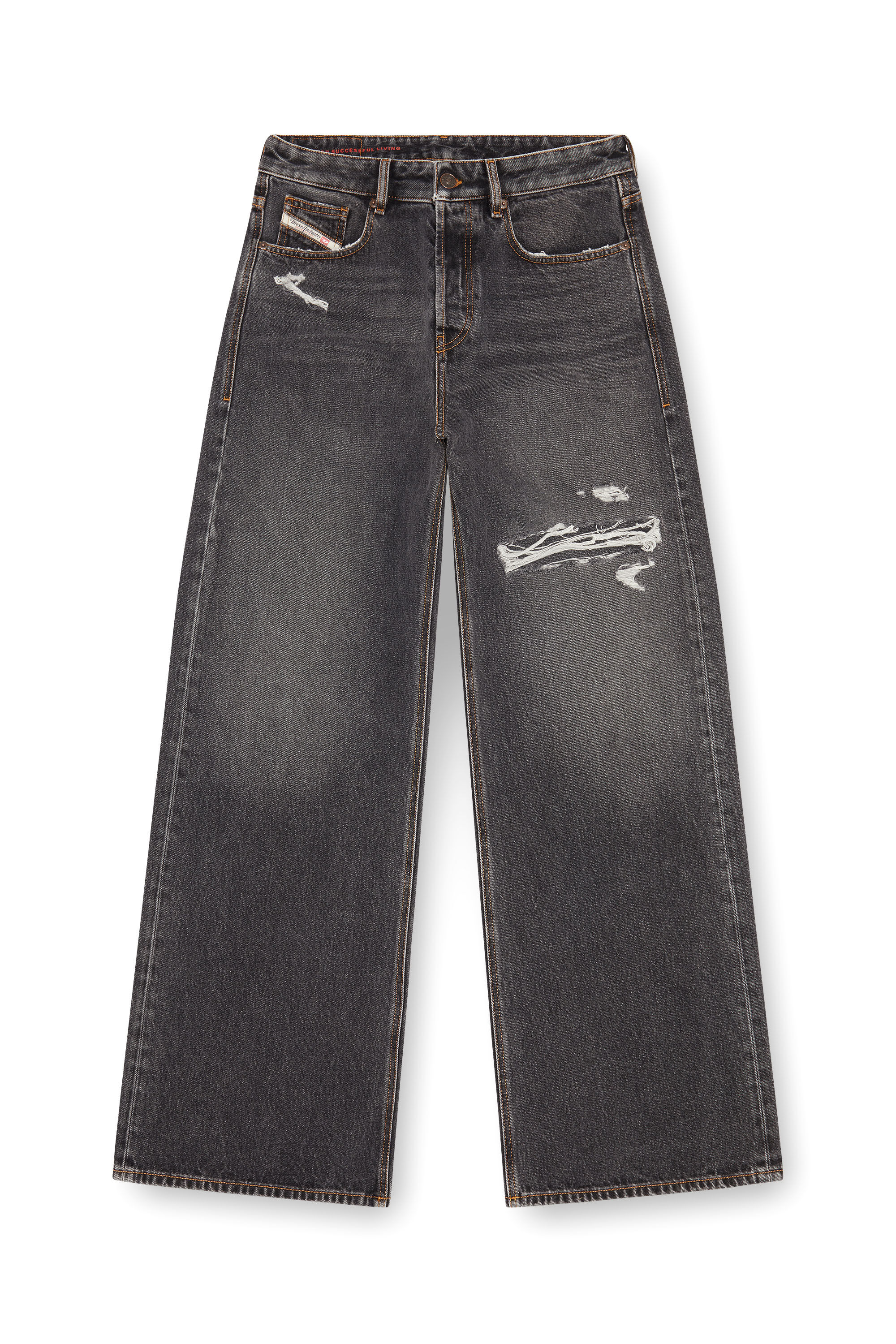 D-RISE Man: Oversized Regular Black/Dark grey Jeans | Diesel