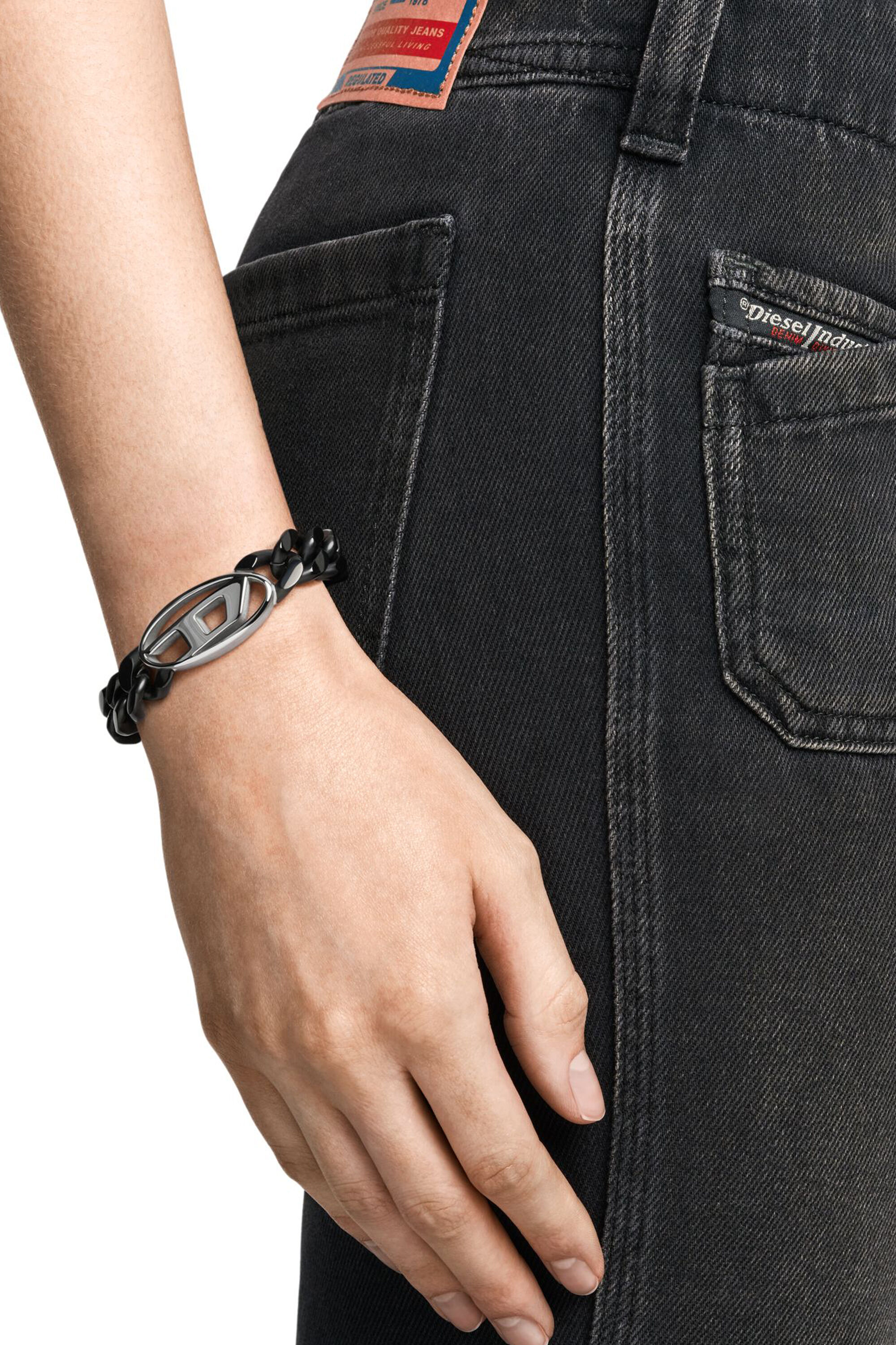 Diesel - DX1611931, Bracelet chaîne en acier inoxydable Mixte in Noir - 3