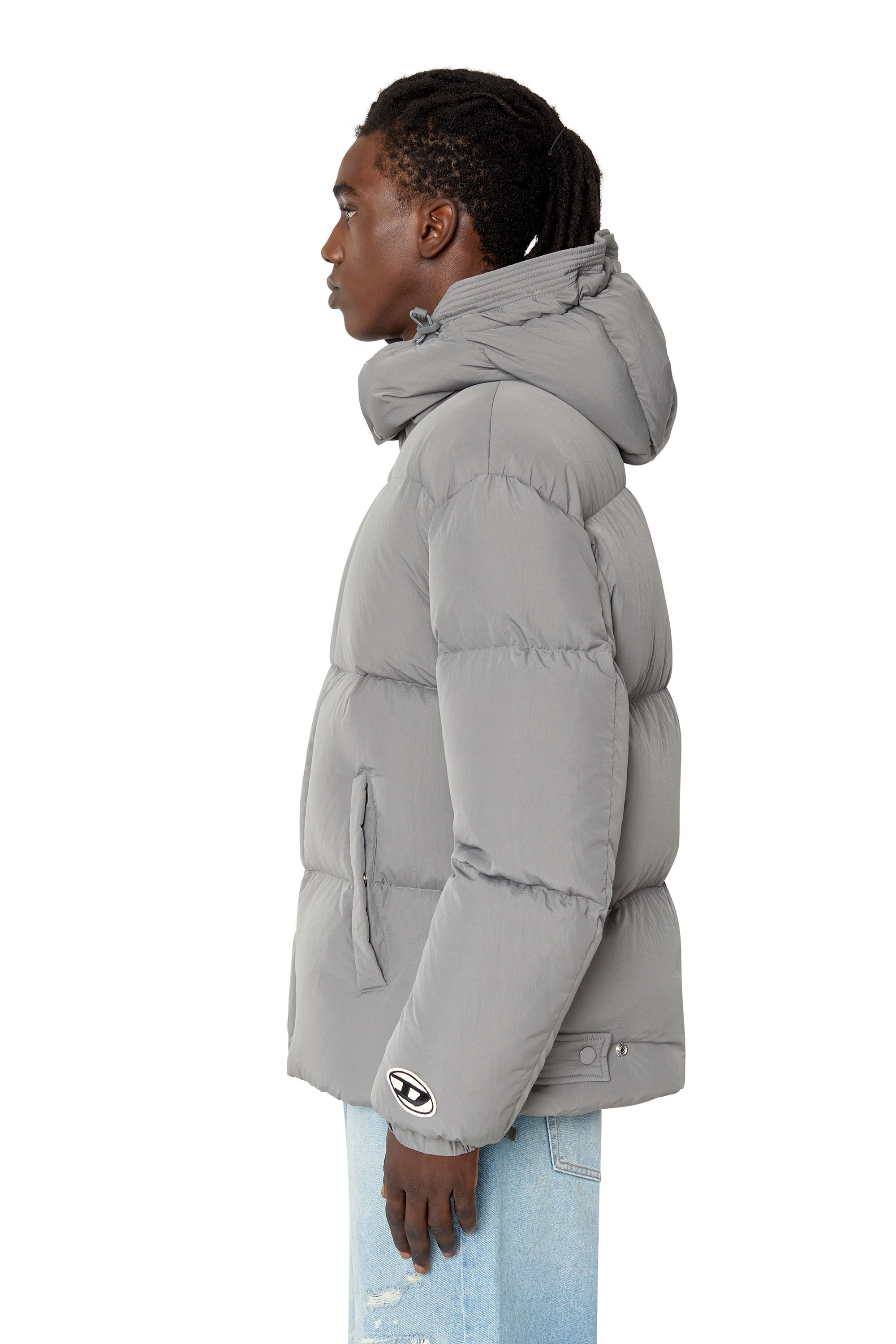Diesel - W-ROLF-NW, Veste real down en duvet Polygiene ViralOff® Homme in Gris - 5