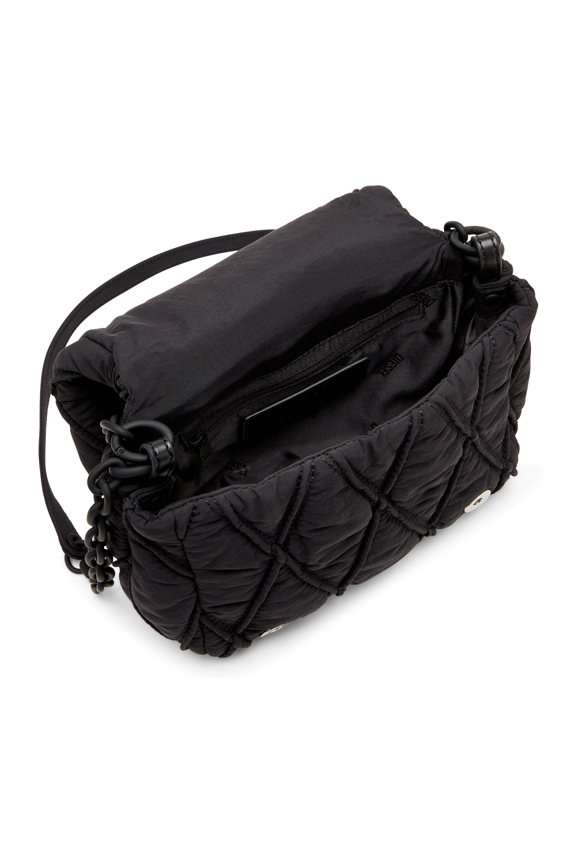 Diesel - CHARM-D SHOULDER S, Charm-D-S-Petit sac à bandoulière en nylon matelassé Femme in Noir - 5