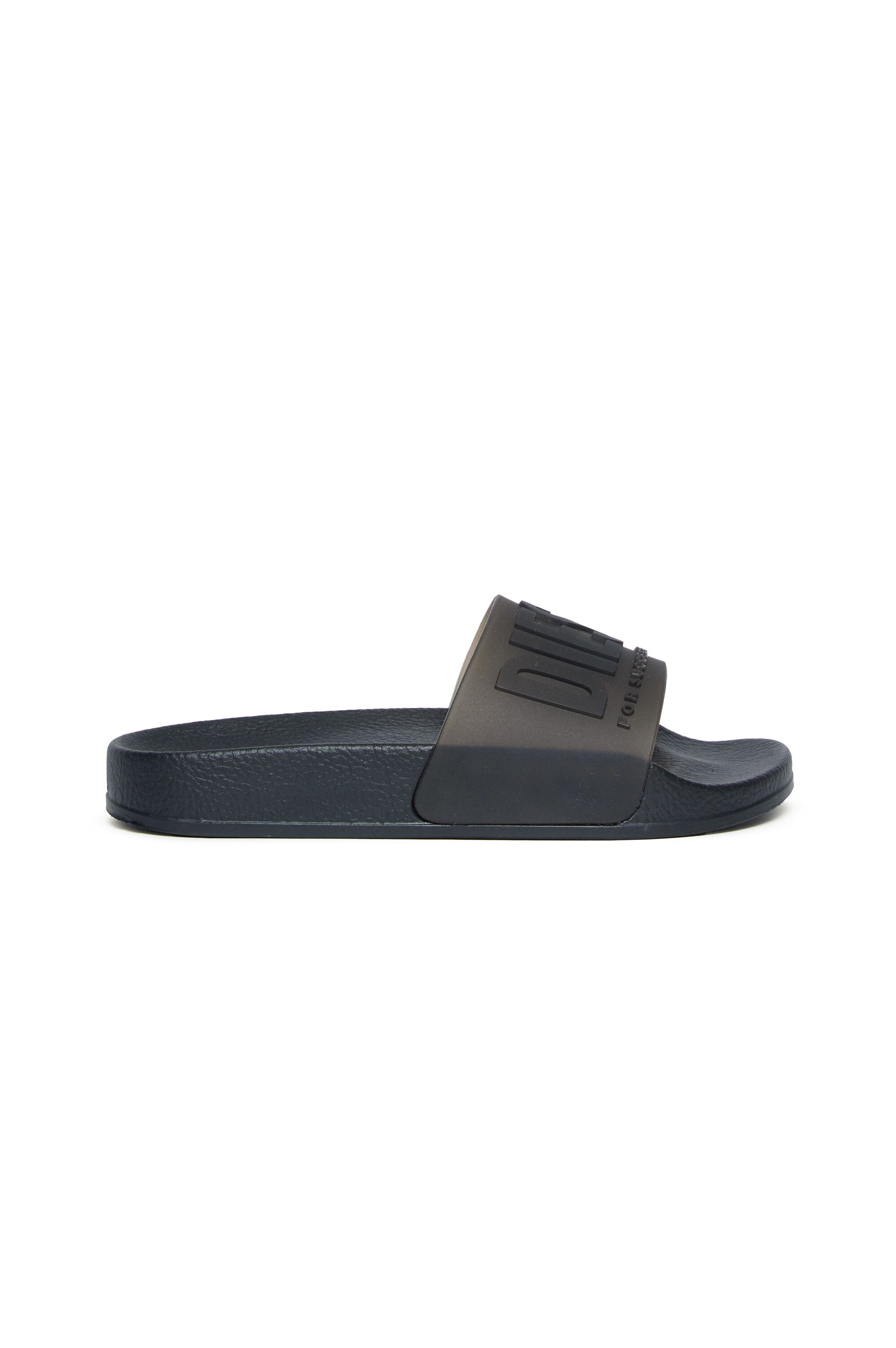 Diesel - SA-MAYEMI CC, Claquettes de piscine en caoutchouc semi-transparentes Mixte in Noir - 1