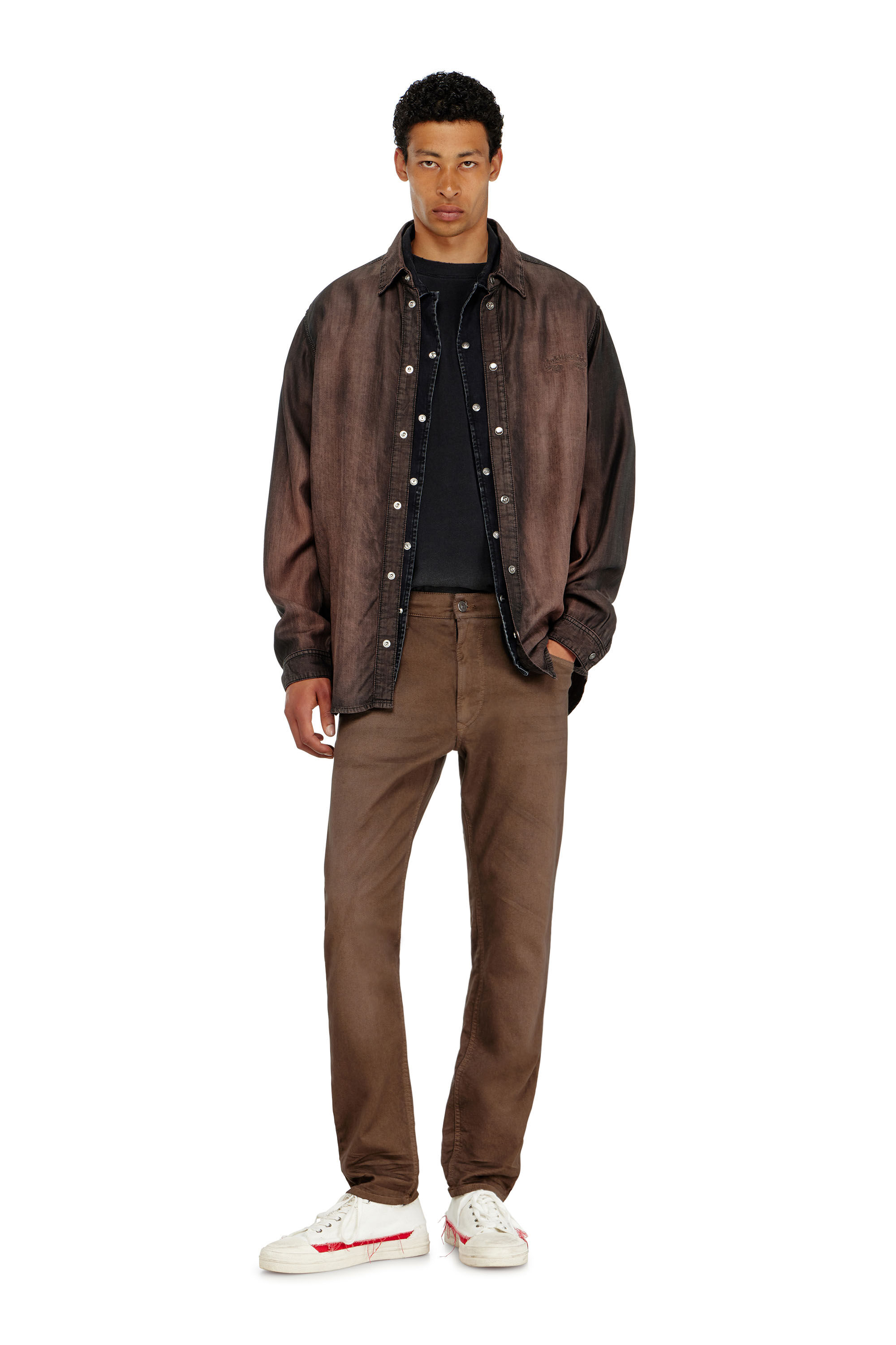 Men's Regular Jeans | Brown | Diesel 2032 D-Krooley-BW Joggjeans®