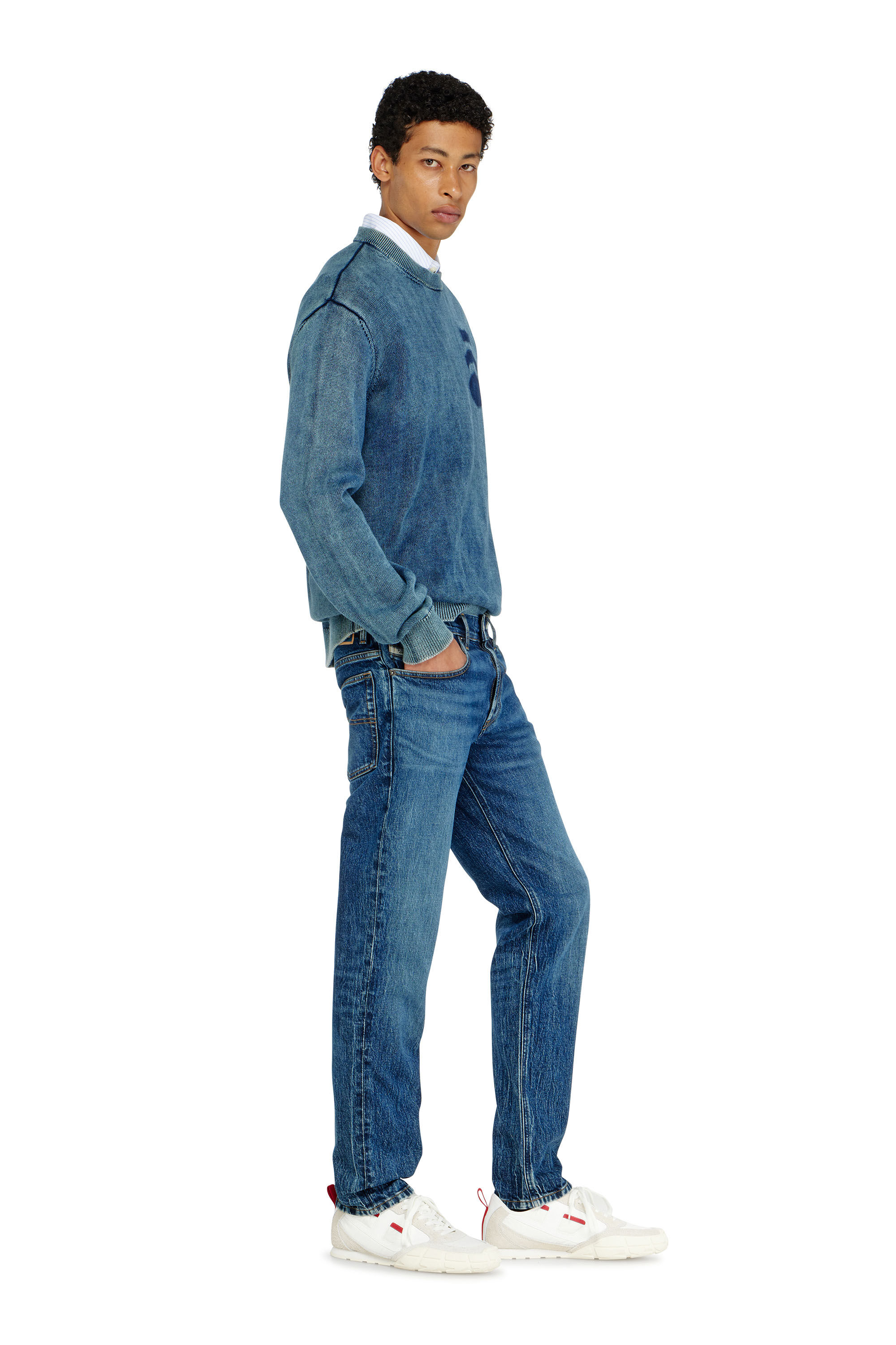 Diesel - Regular Jeans 2023 D-Finitive 0KBBQ Homme, Bleu Fonc&eacute; - Image 2