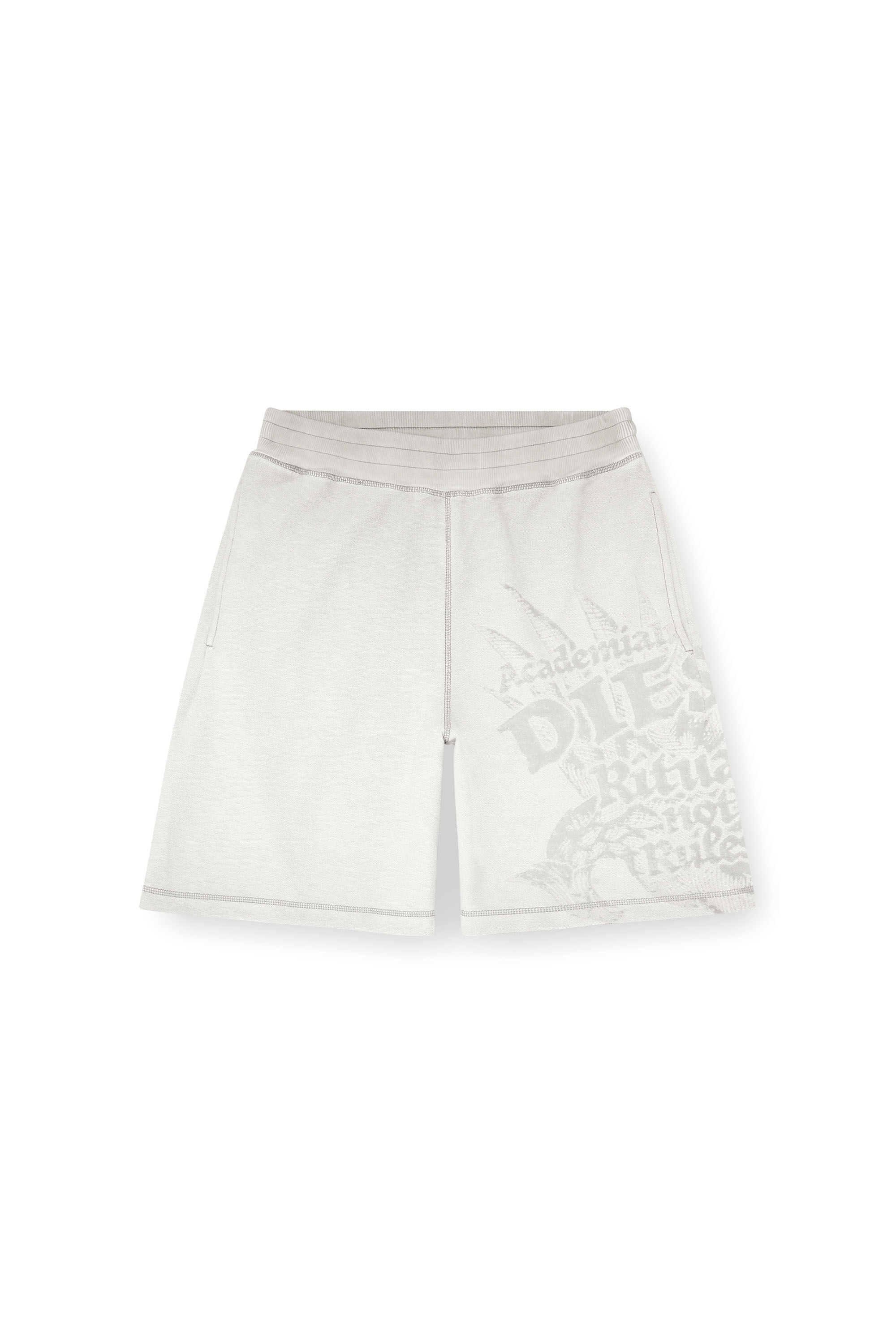 Diesel - P-RAWCROW, Short pants avec motifs d&eacute;vor&eacute; Homme in Gris - 2