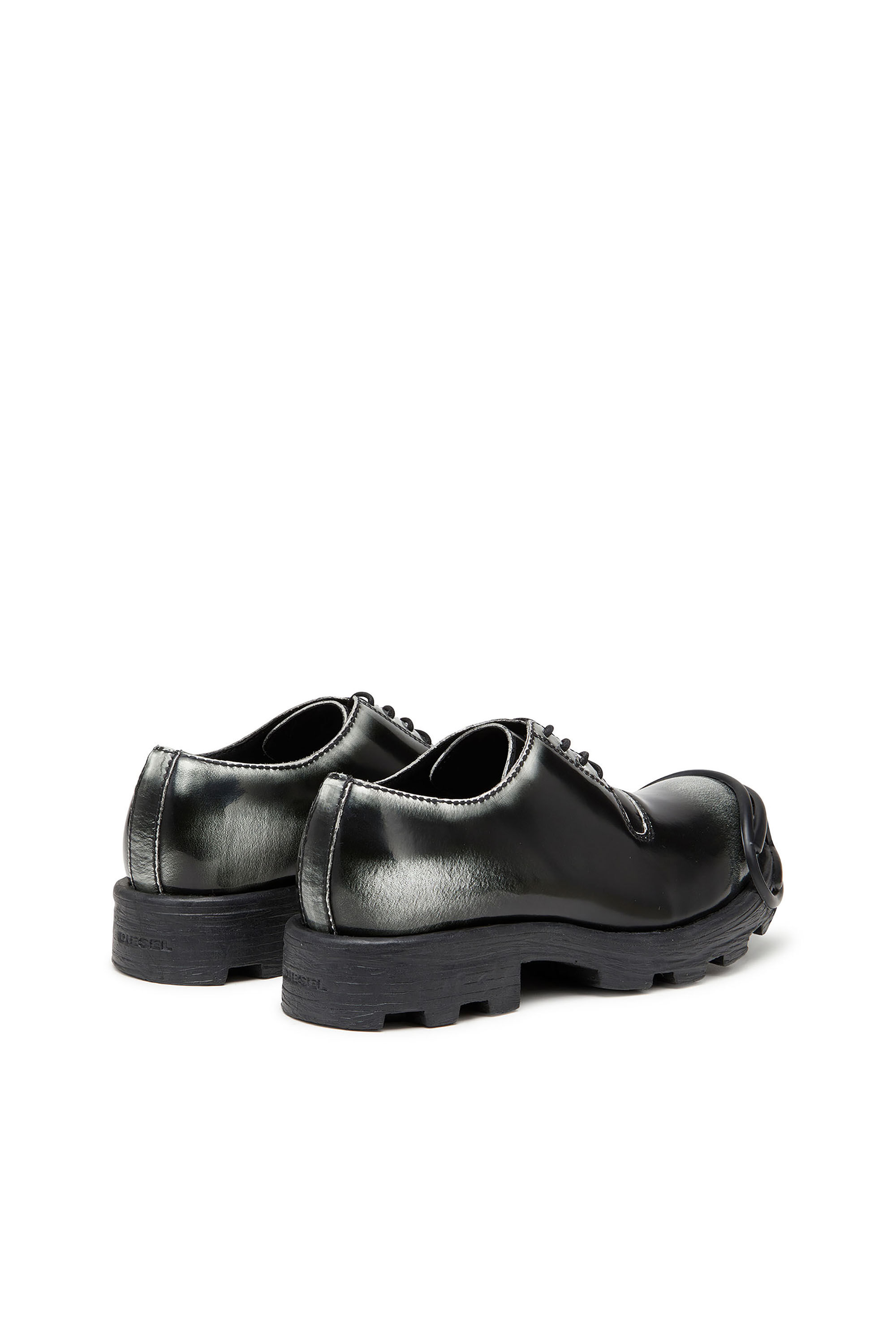Diesel - D-HAMMER SO D, D-Hammer-Derbies en cuir brillant bicolore Homme in Polychrome - 3