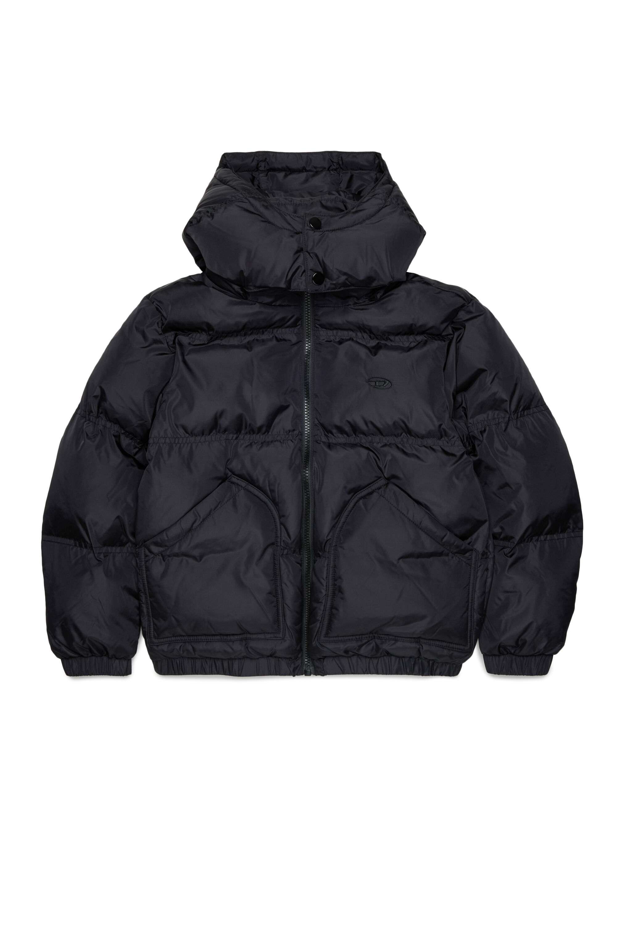 Diesel - JRIVON, Doudoune &agrave; capuche avec poches oversize Mixte in Noir - 1