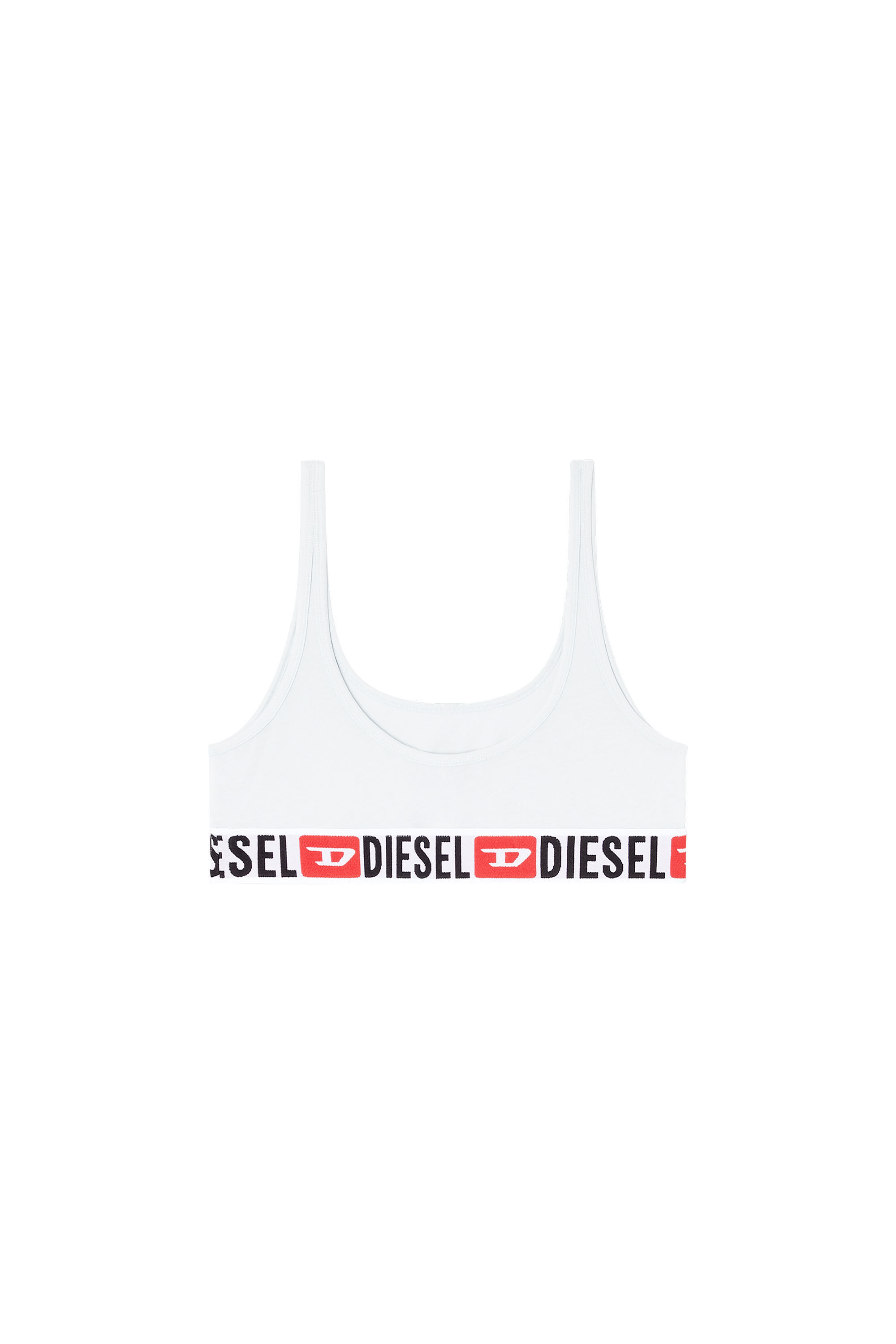 Diesel - UFSB-ORIBA, Bralette avec bande logo Femme in Gris - 2