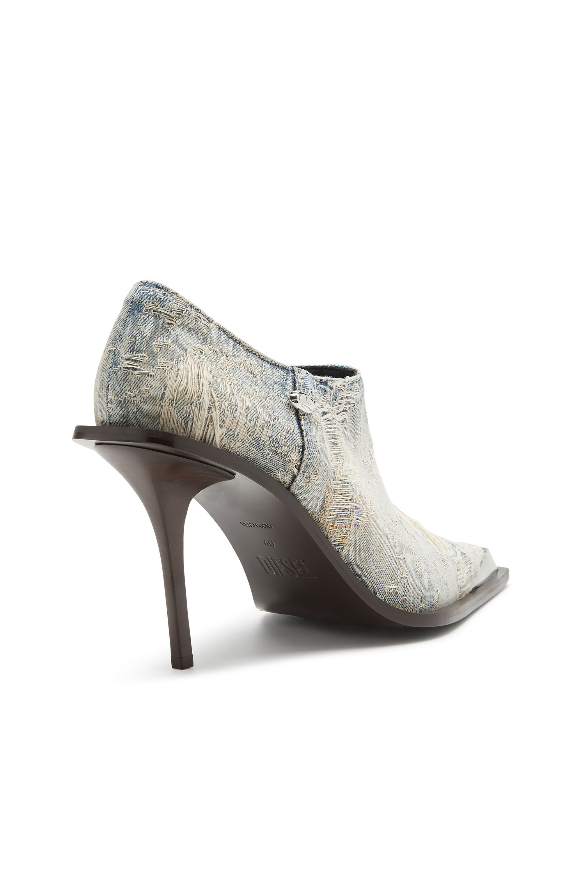 Diesel - D-TONA SC, D-Tona-Bottines en denim jacquard Femme in Bleu - 4