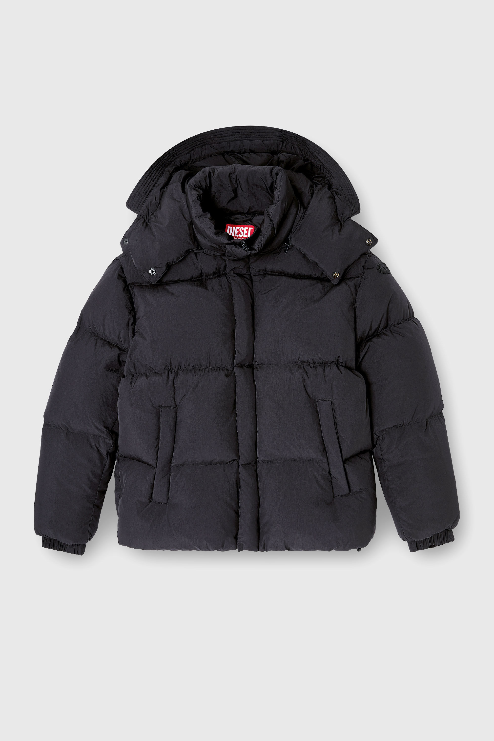 Diesel - W-ROLFYS-WRD, Veste matelass&eacute;e en Taslan ViralOff&reg; Homme in Gris - 2