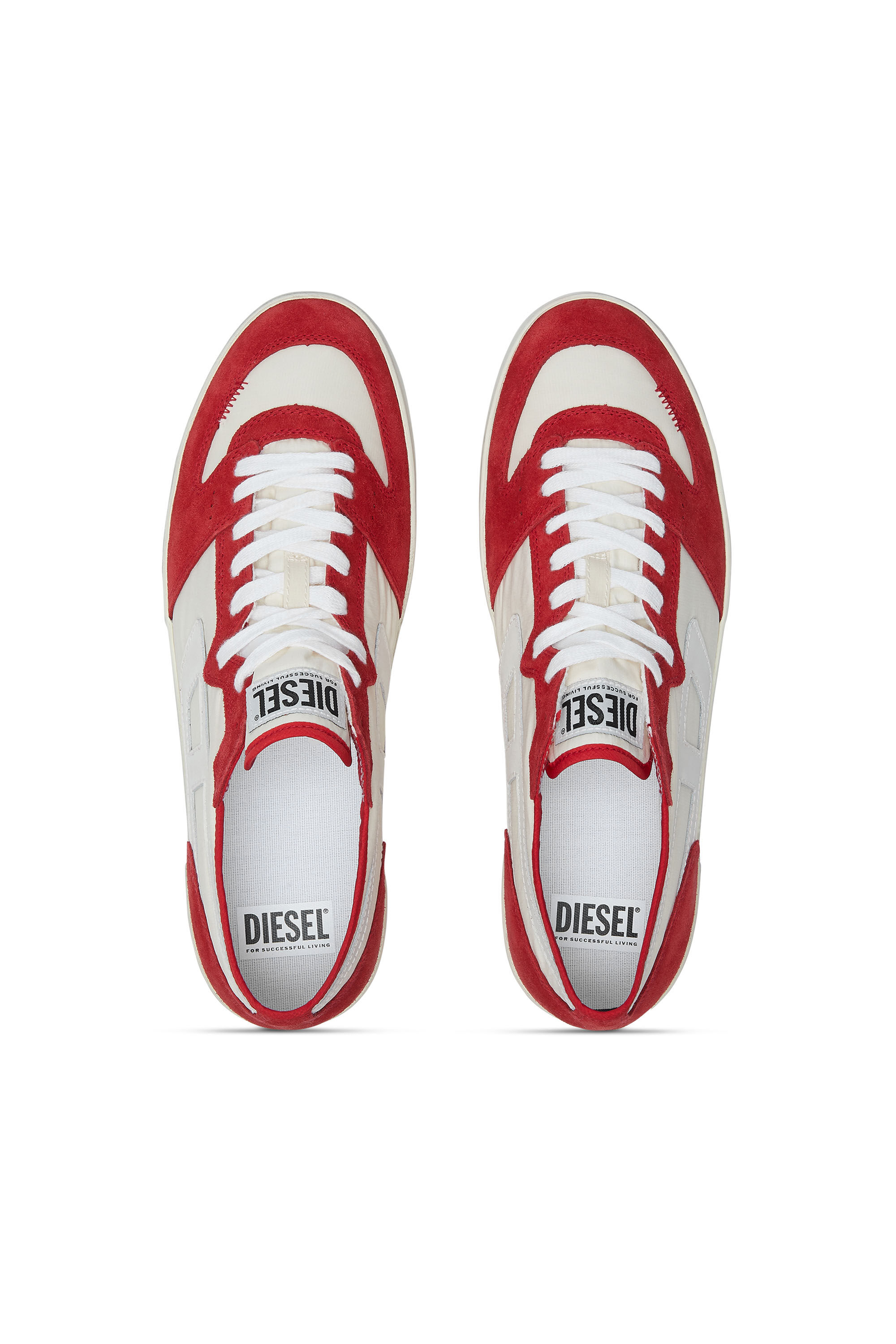 Diesel - S-LEROJI D-1 LOW, S-Leroji D-Sneakers en ripstop matelassé et cuir suédé Homme in Polychrome - 4