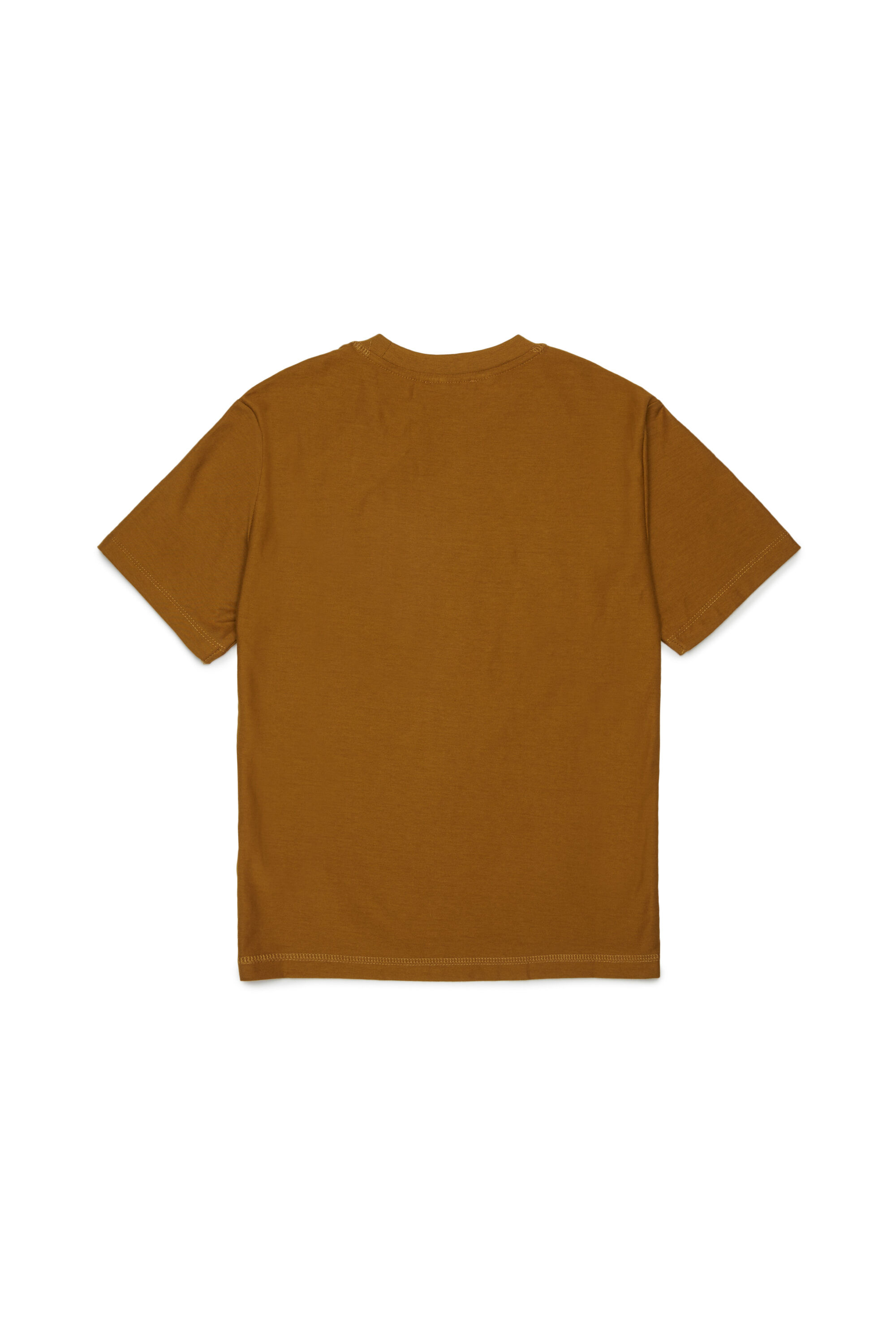 Diesel - TFRIT OVER, Man's T-shirt with Oval D logo and streaky effect in Brown - 2