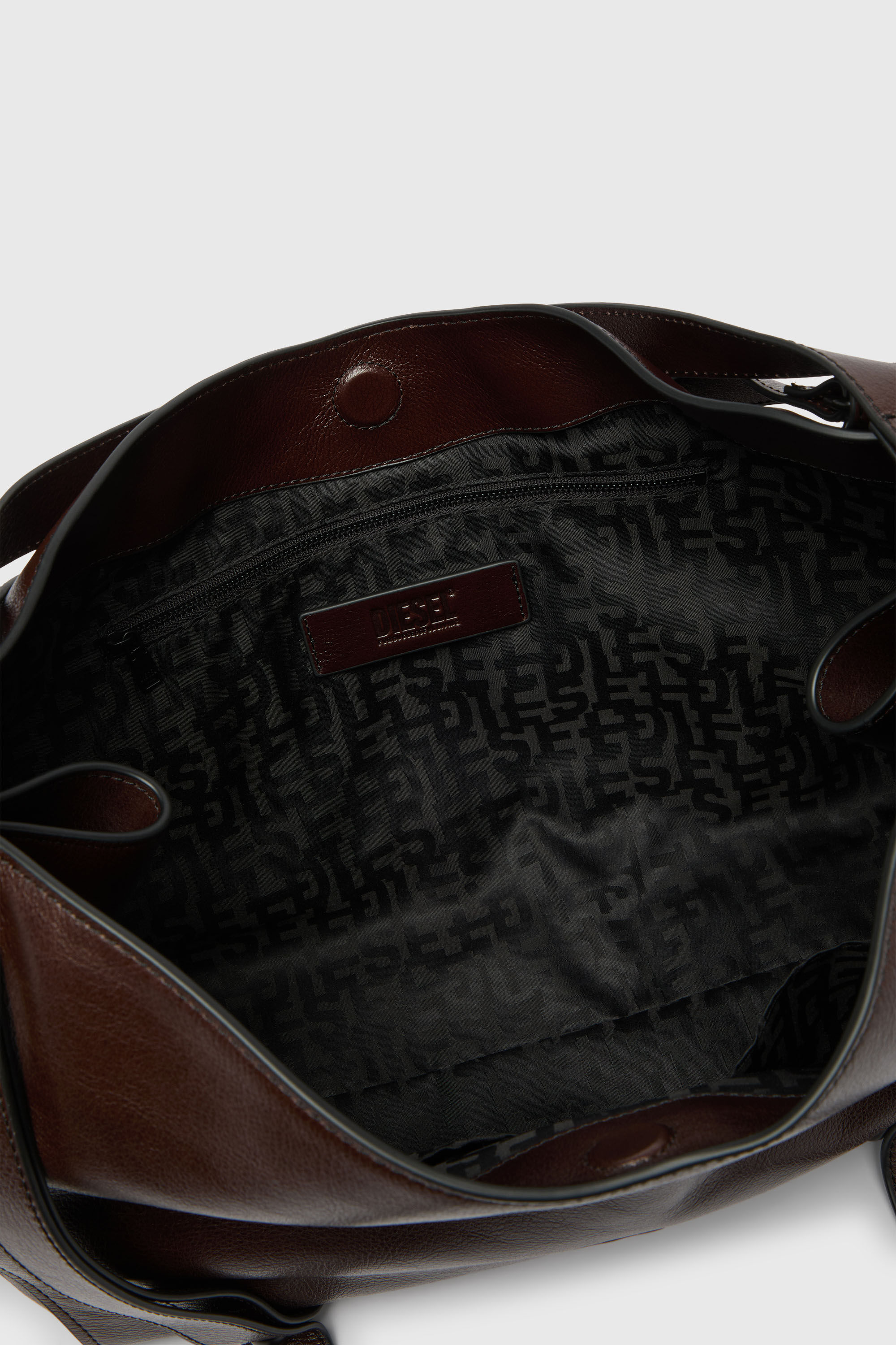 Diesel - D-ONE TOPHANDLE M, D-One - Sac &agrave; poign&eacute;e moyenne en cuir Mixte in Marron - 5