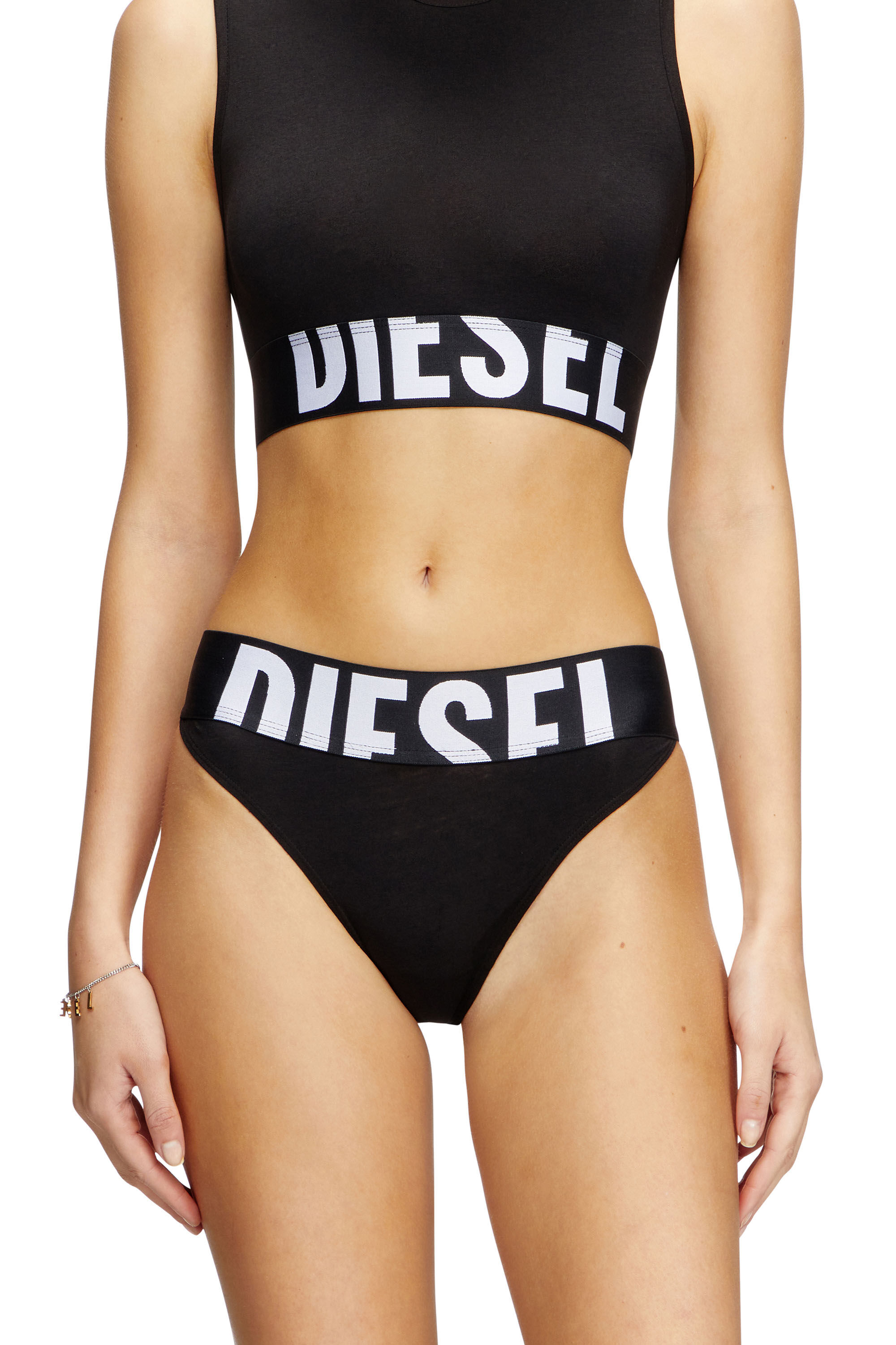 Diesel - LOLA-D-POP-3PACK, Lot de trois culottes avec logo découpé Femme in Noir - 3