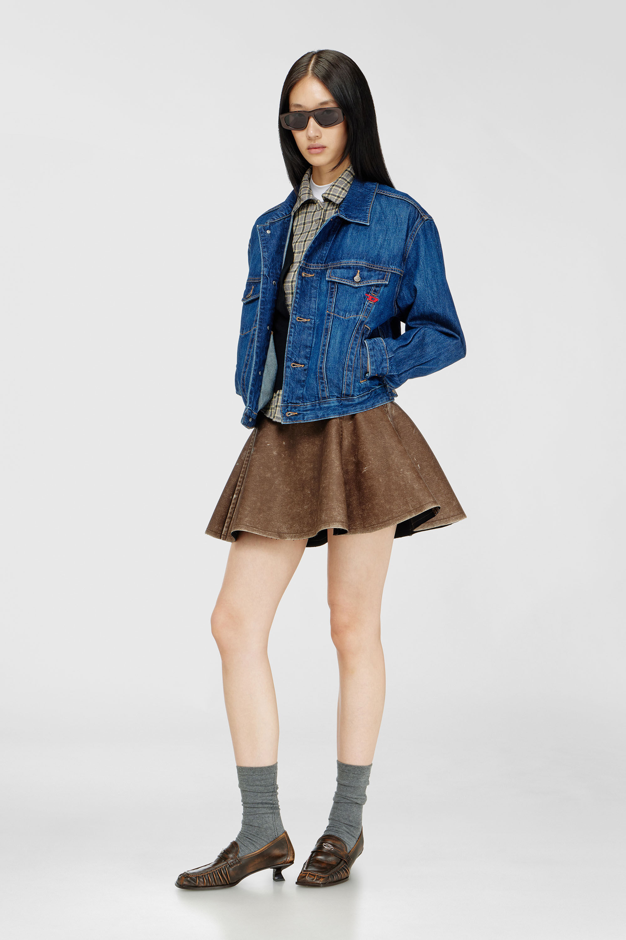 Diesel - D-RANGER, Veste trucker en denim Homme in Bleu - 7