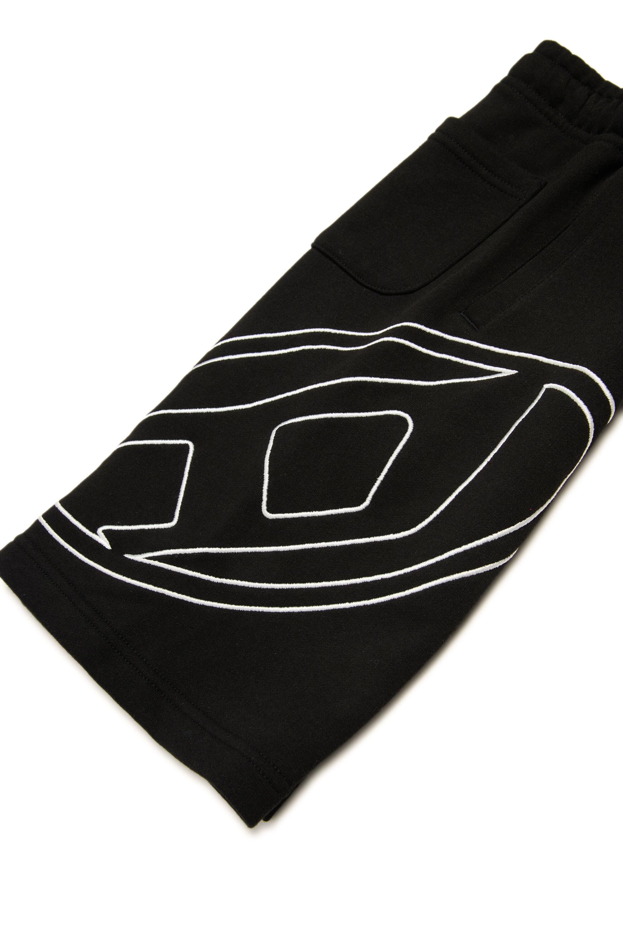 Diesel - PBETTYMEGOVALD, Short de survêtement avec broderie Oval D Homme in Noir - 4