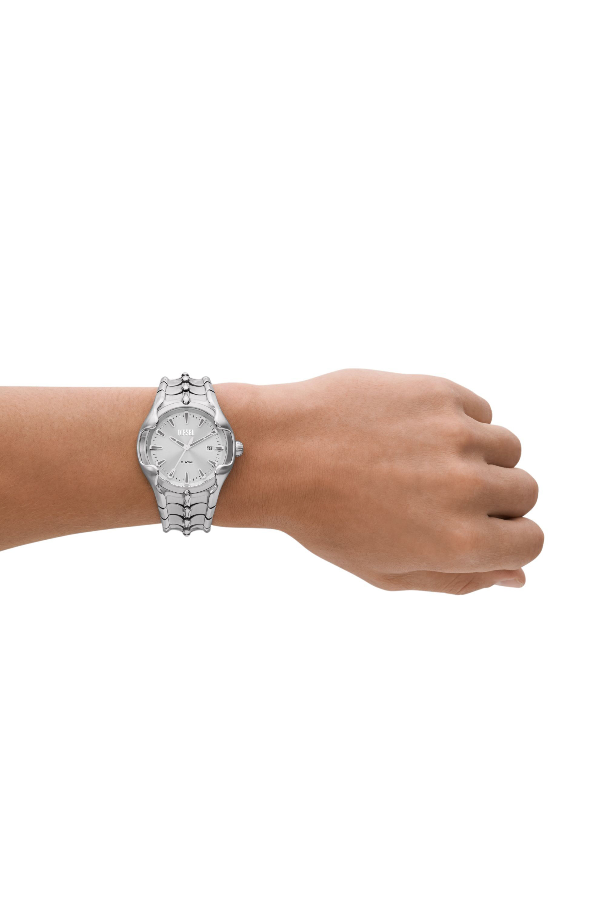 Men's Vert Three-Hand Date Stainless Steel Watch | Silver | Diesel BE