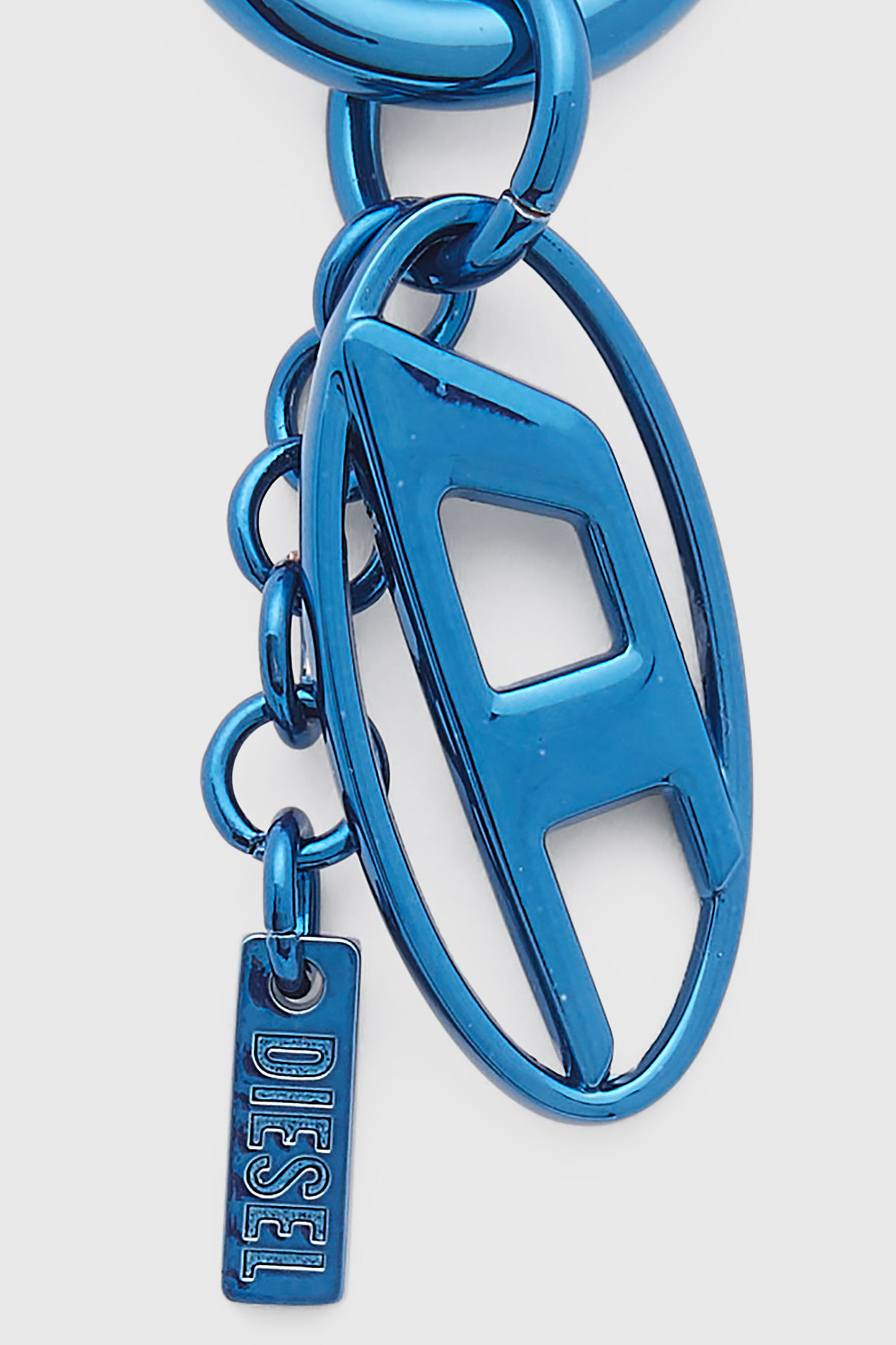 Diesel - CHARM-OVAL D, Charm en m&eacute;tal avec pendentif ovale D Mixte in Bleu - 3