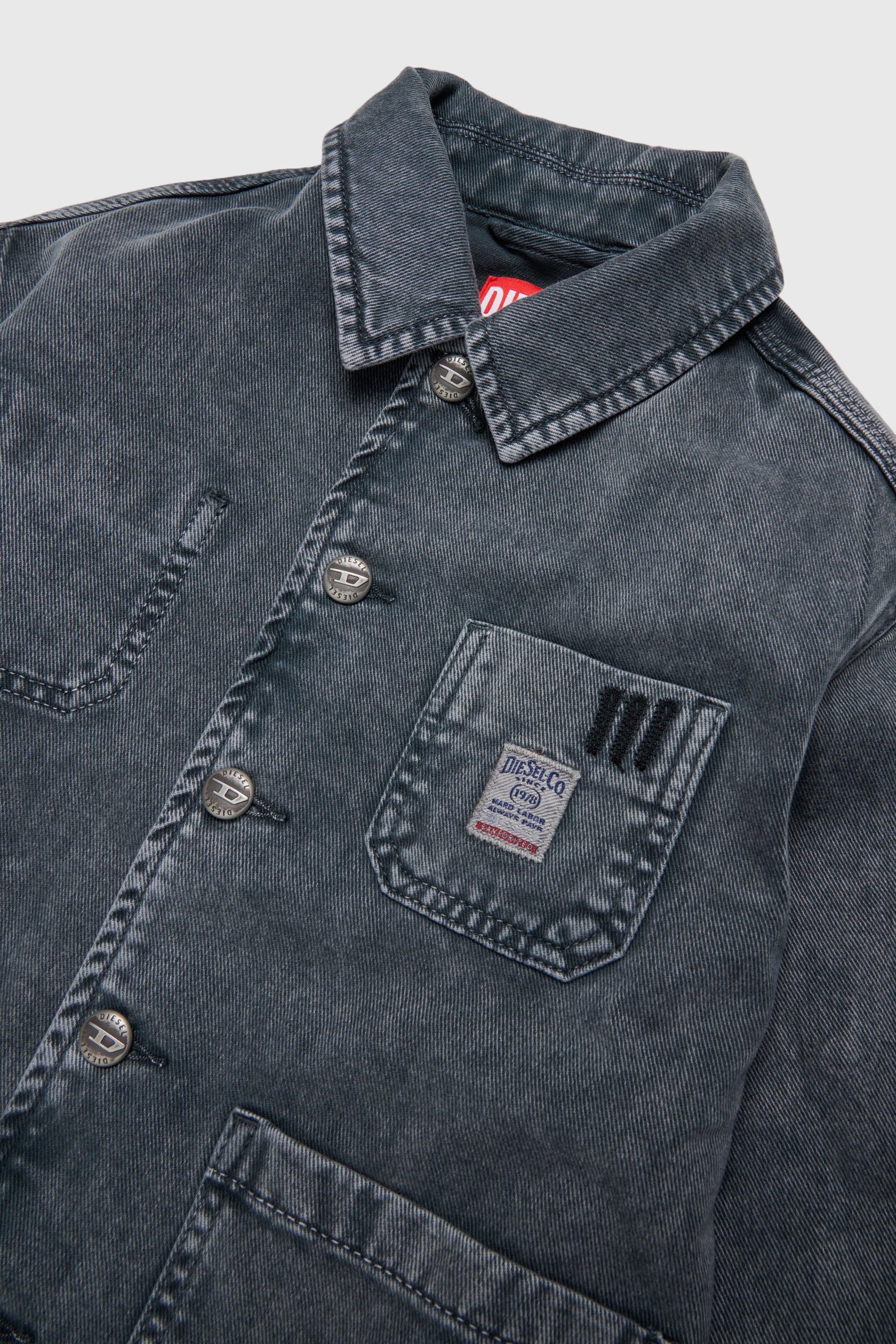 Diesel - JSTACK, Man's Workwear-style shirt jacket in Dark grey - 3