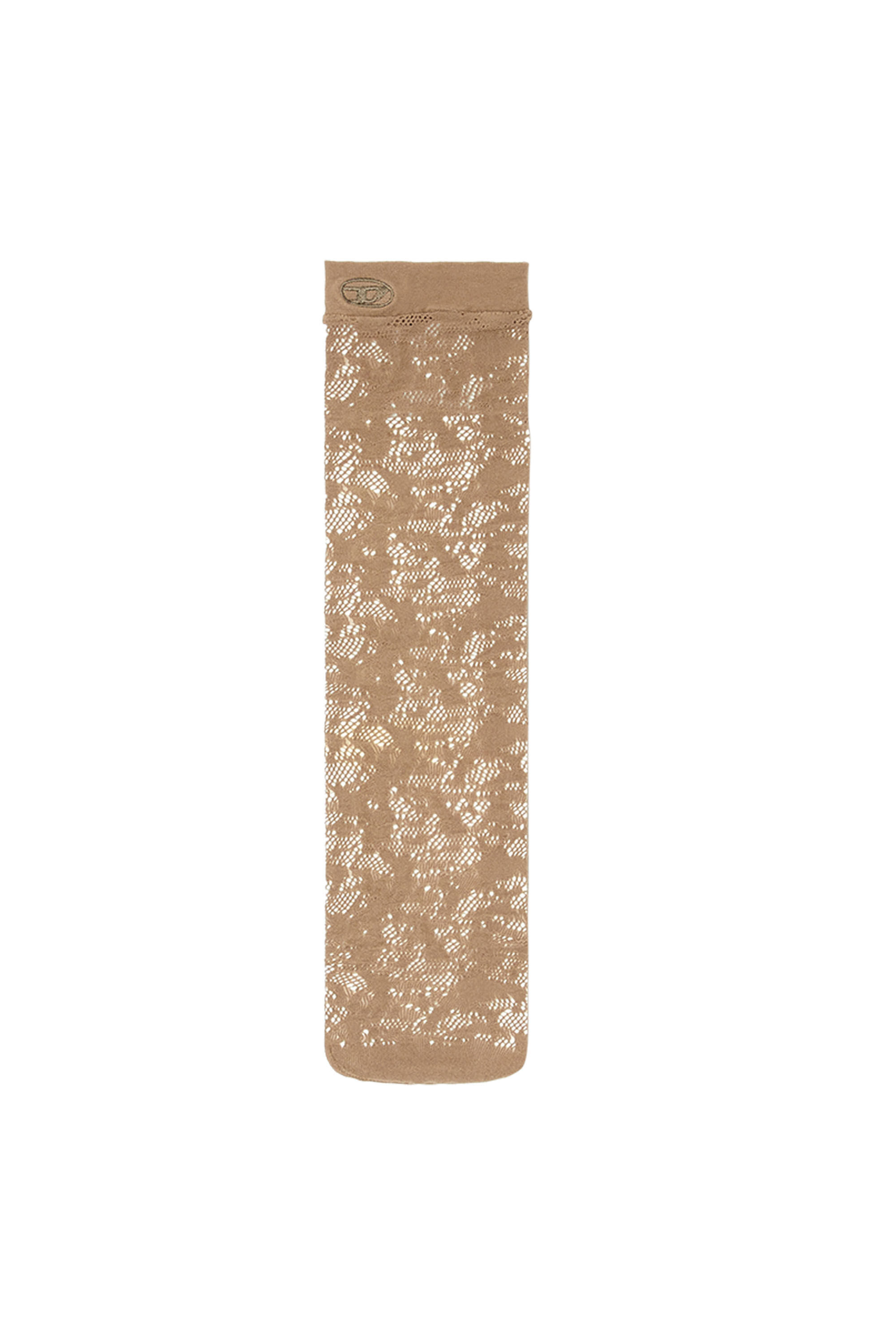 Diesel - SKW-MANTRA, Chaussettes longues en dentelle camouflage Femme in Marron - 1