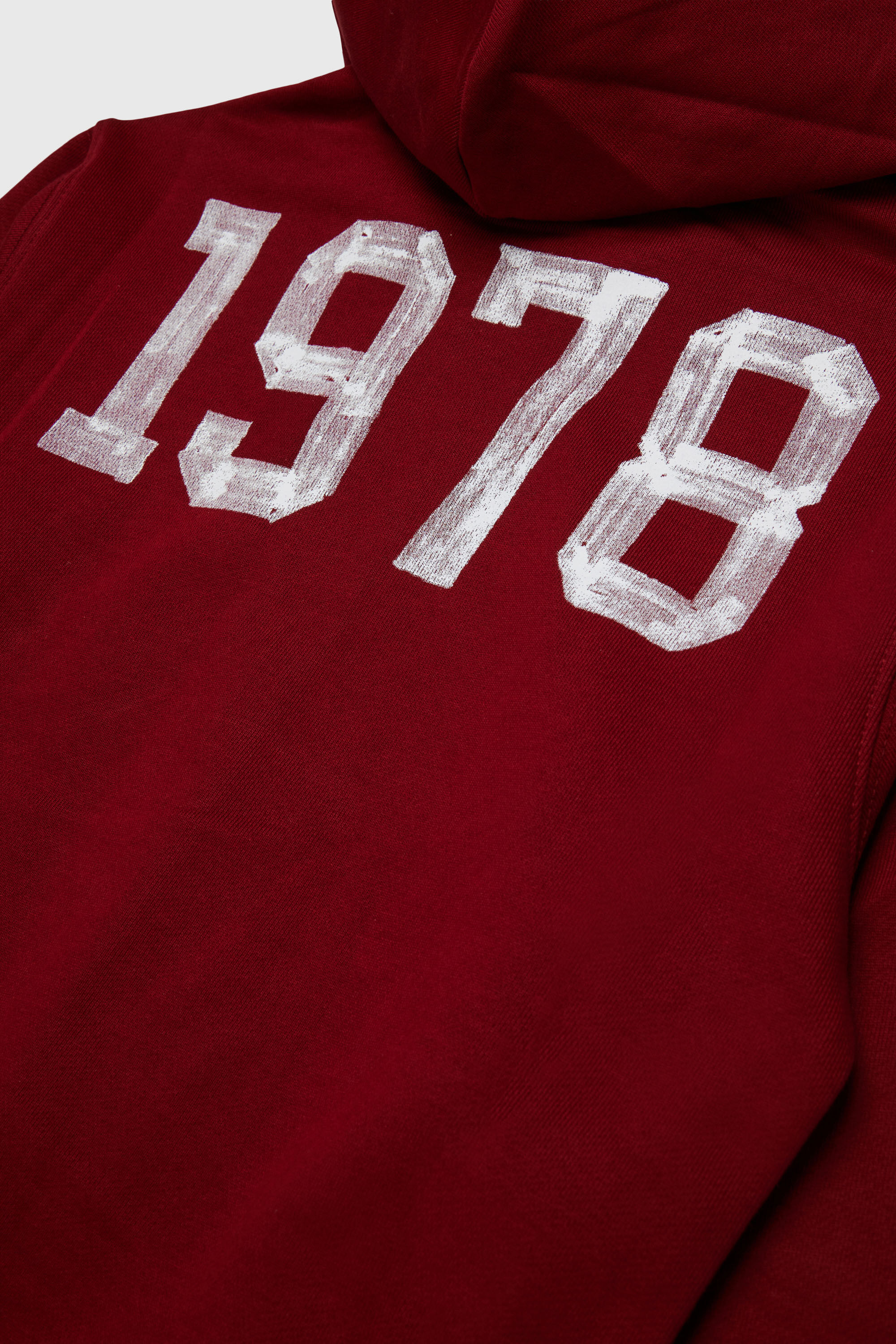 Diesel - SBANDHOOD OVER, Sweat &agrave; capuche zipp&eacute; avec logo effet peinture Homme in Rouge - 4