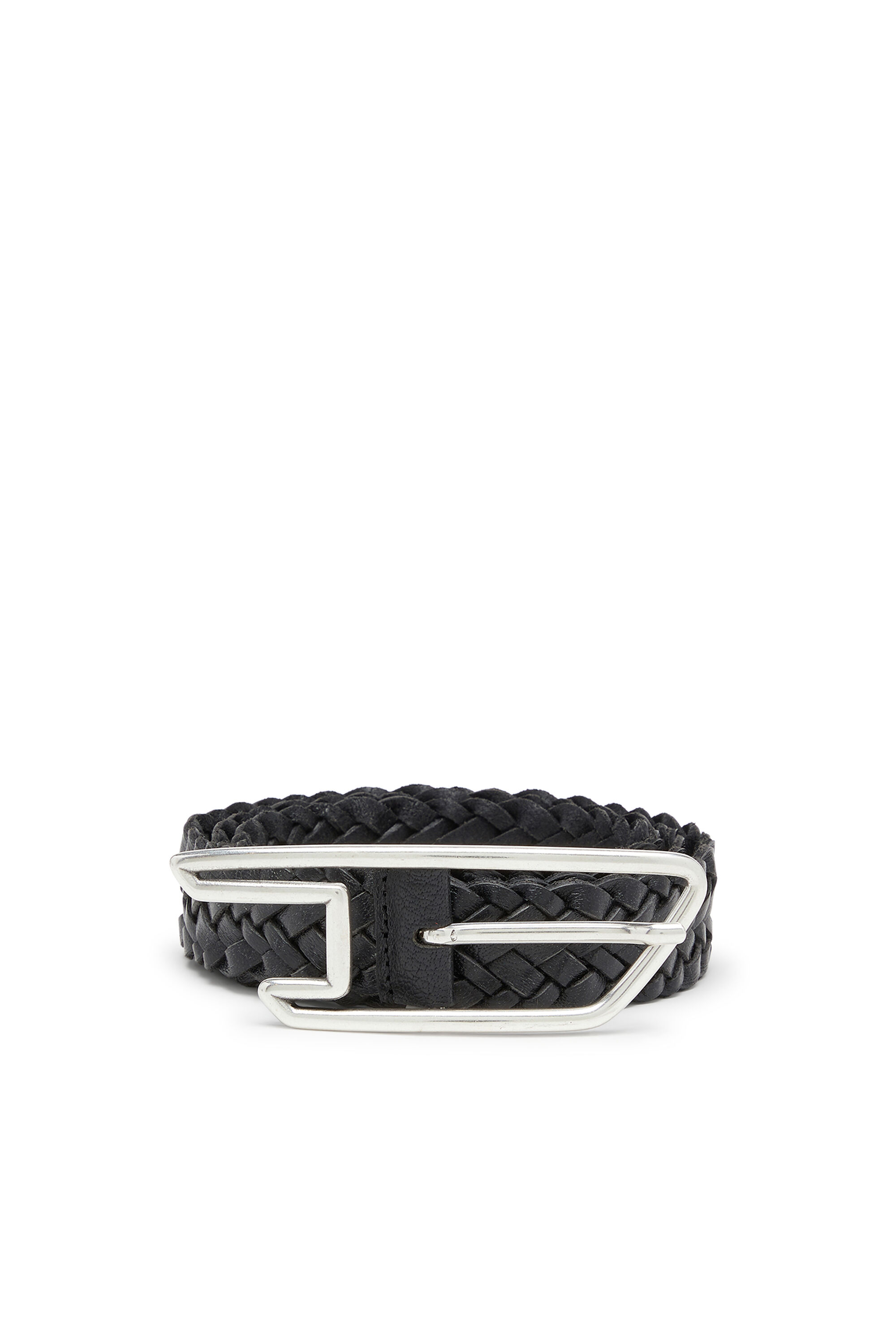 Diesel - B-D LINE 30 BRAIDERED, 3 cm ceinture en cuir tress&eacute; Mixte in Noir - 1