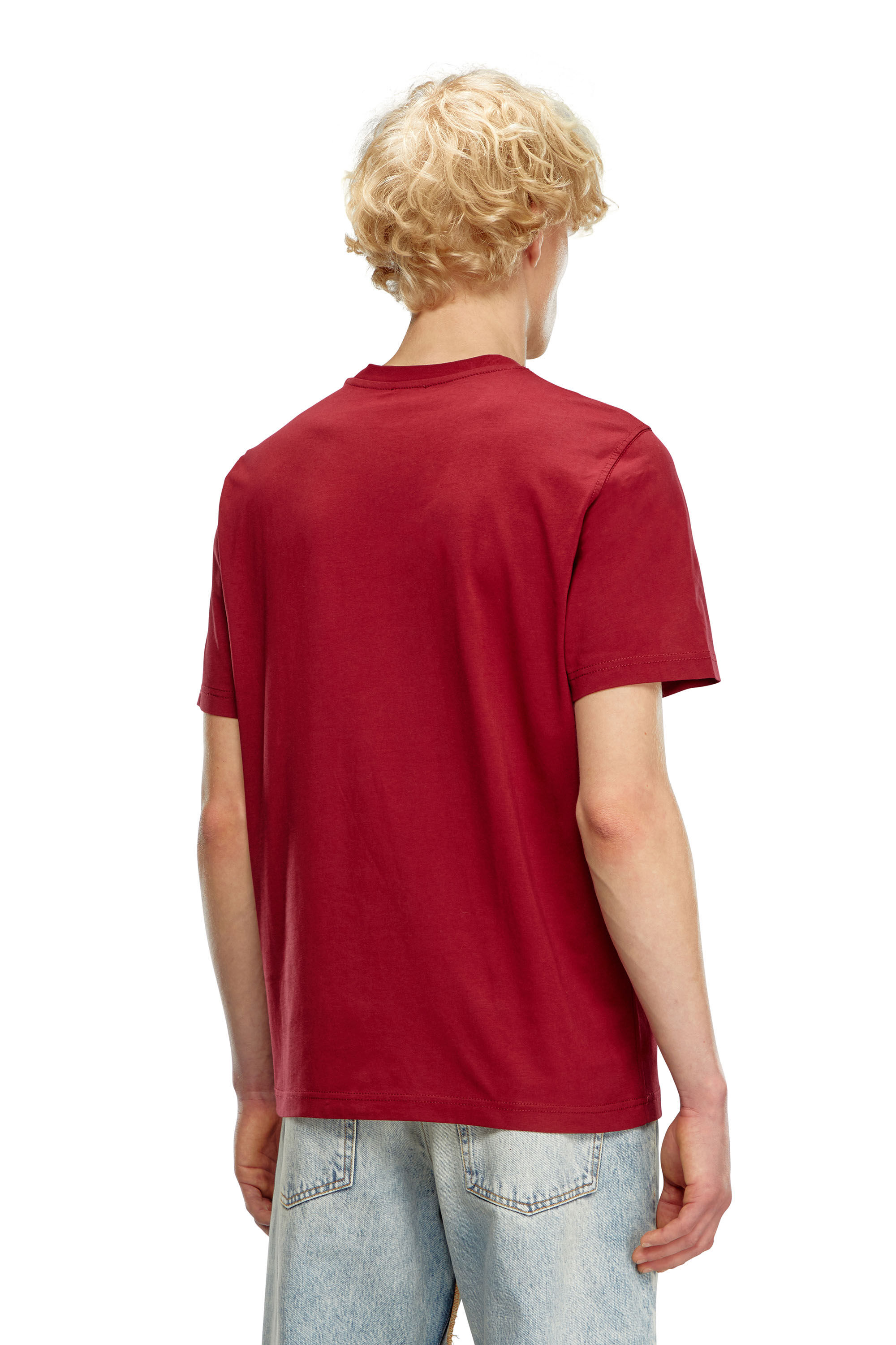 Diesel - T-ADJUST-Q7, Homme T-shirt avec logo Diesel effet flou in Rouge - Image 4