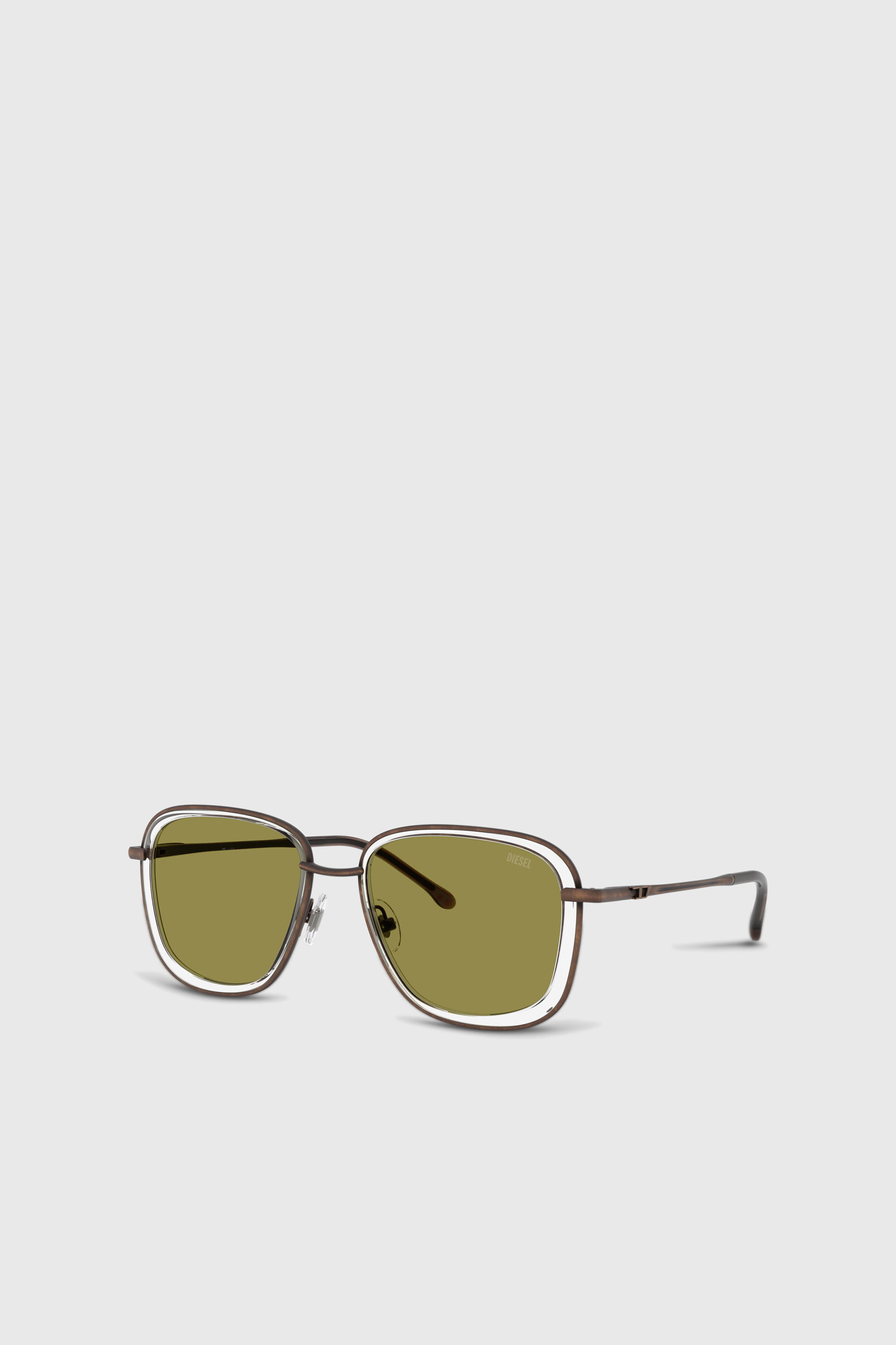 Diesel - 0DL1017, Lunettes de soleil carr&eacute;es Mixte in Vert - 4